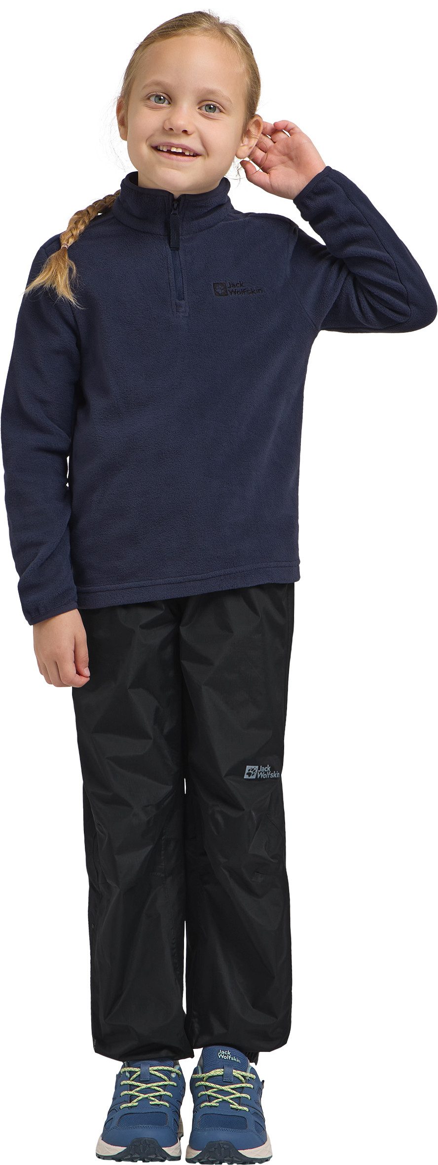 Jack Wolfskin Stehkragenpullover TAUNUS HALFZIP K einfache Temperaturregulierung, wärmend, für Kinder
