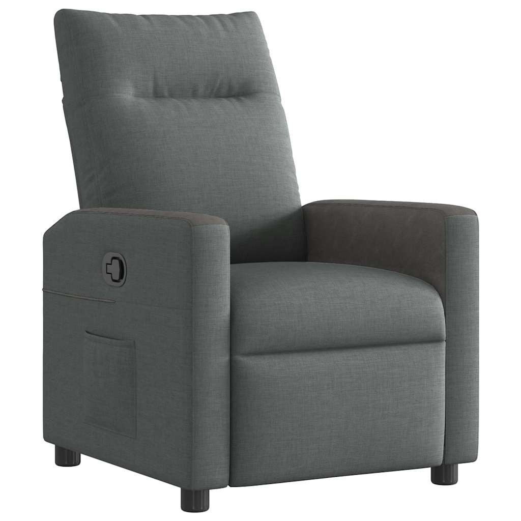 Sessel Relaxsessel Dunkelgrau Stoff