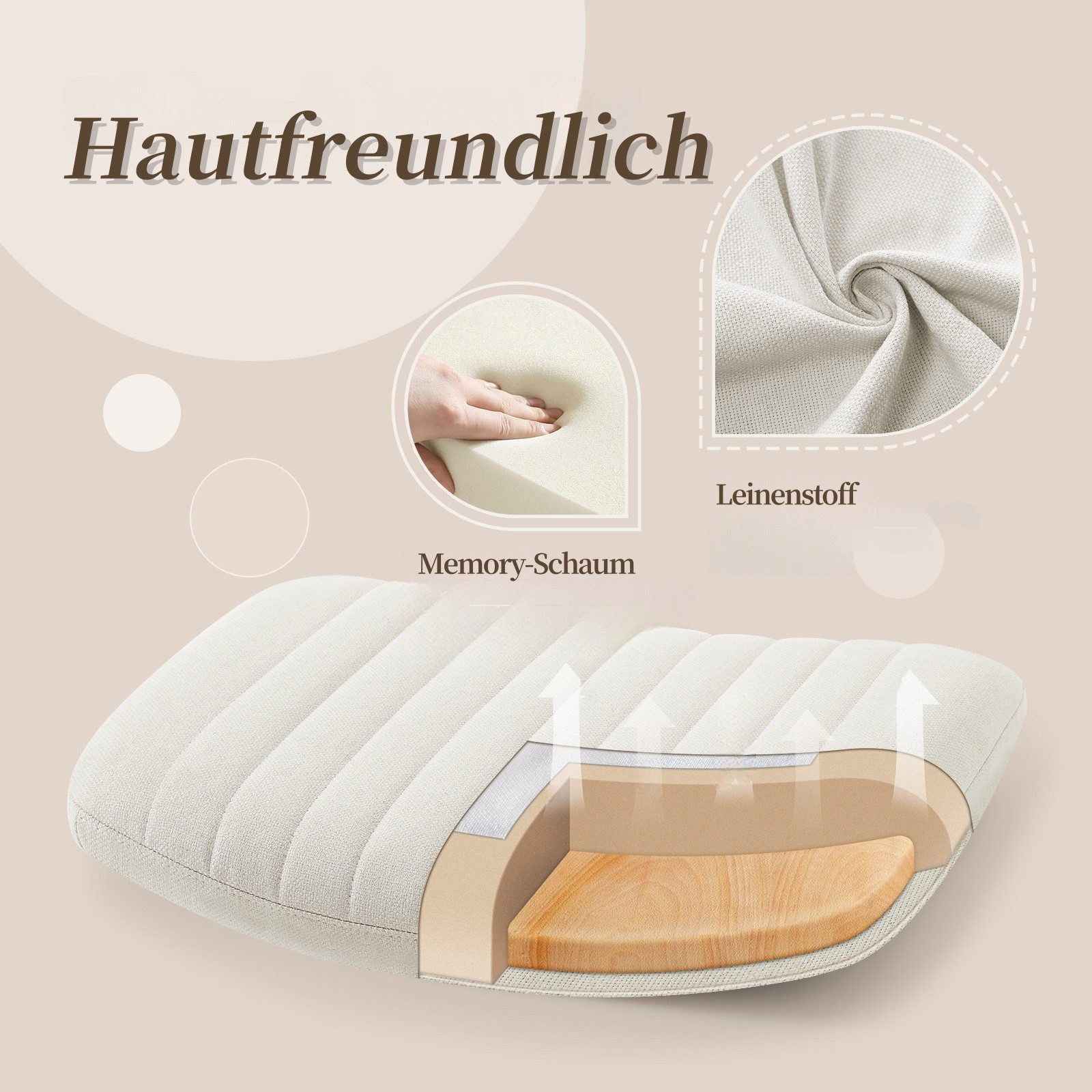Intimate WM Heart Bürostuhl Ohne Armlehnen, Ergonomischer Schreibtischstuhl, Drehstuhl Ohne Rollen, Höhenverstellbar Schminktisch Stuhl – Bild 4 von 5