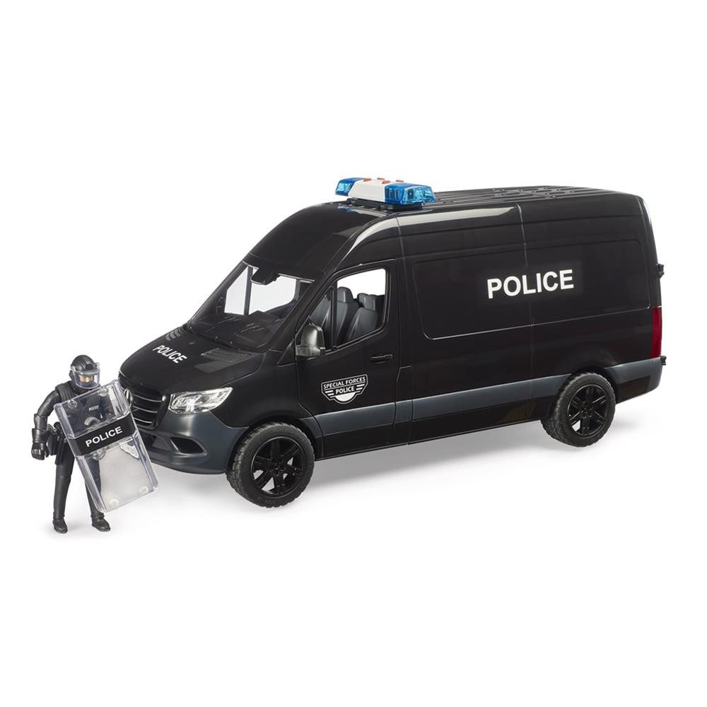 Bruder® Spielzeug-Polizei 02685 - MB Sprinter Police Special Forces, mit Türen mit Figur, Schutzschild und Ausrüstung