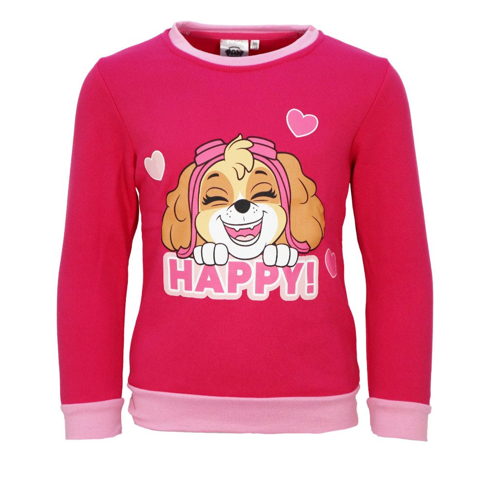 PAW PATROL Fleecepullover Paw Patrol Skye Kinder Mädchen Sweater Pullover Pulli Gr. 98 bis 128