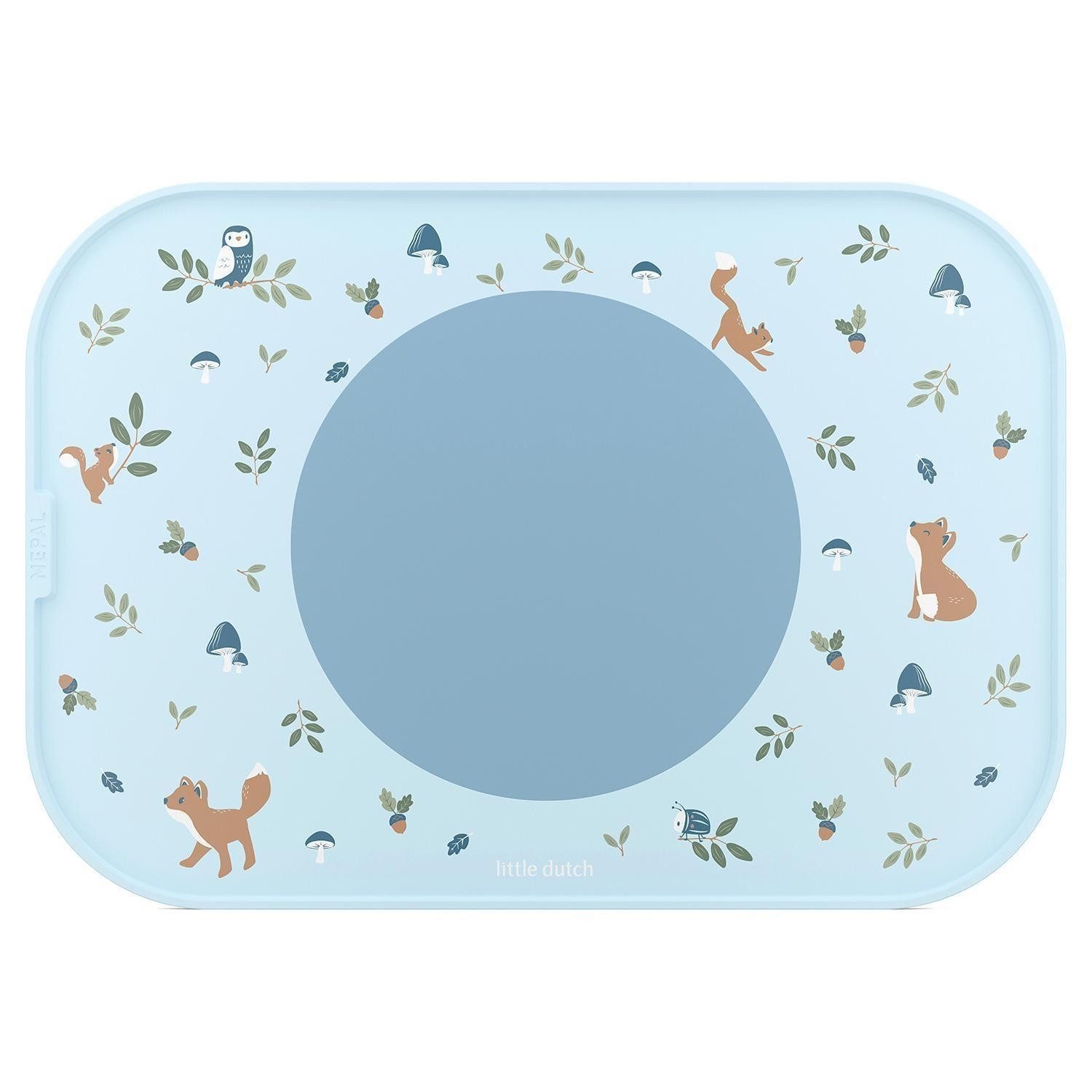 Mepal Platzset Kinder-Tisch-Set MIO, B 40 x T 28 cm, Blau, (1-St), Polypropylen, Silikon