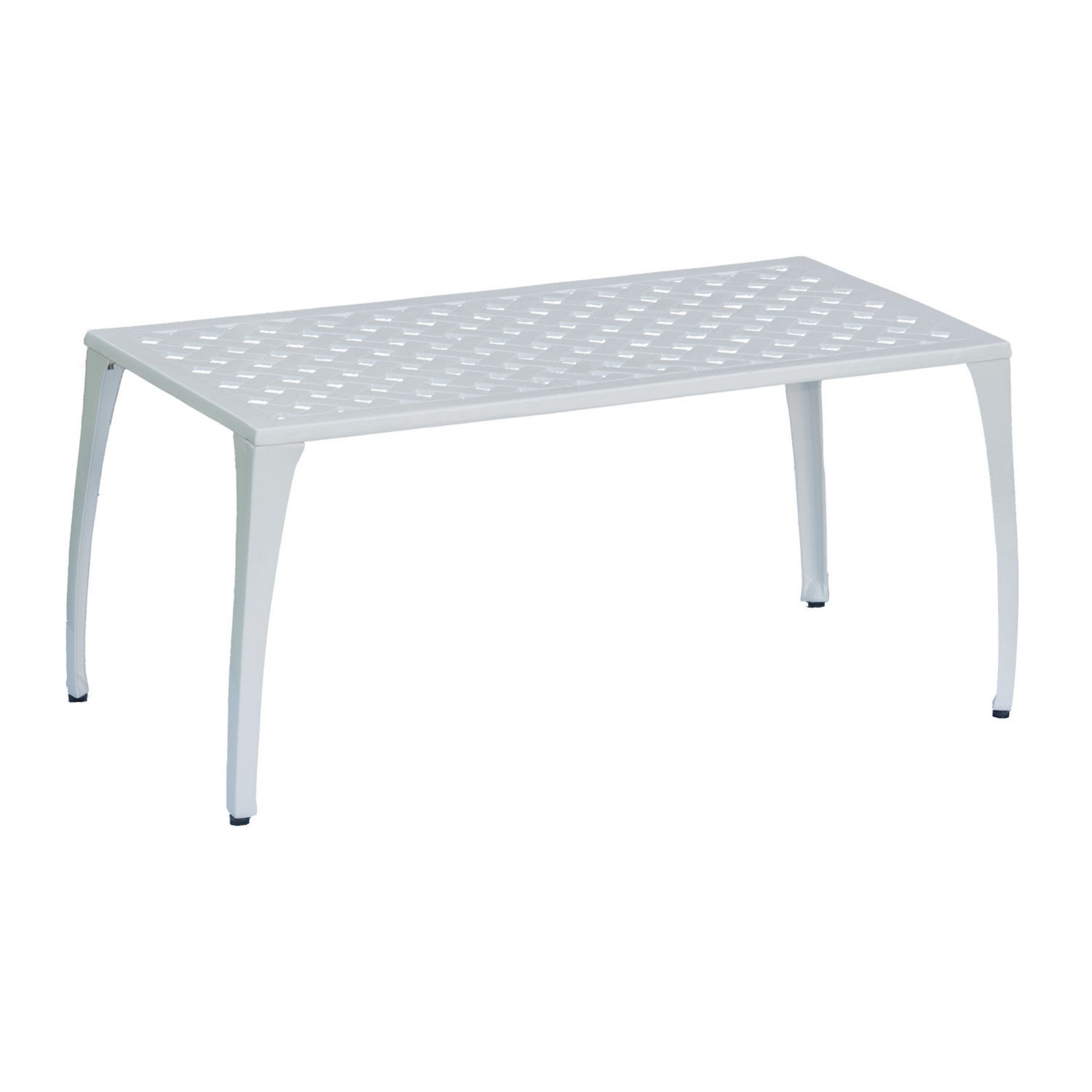 Inko Gartentisch Inko Gartentisch Eden Alu-Guss weiß 90x46x44 cm Tisch Terrassentisch