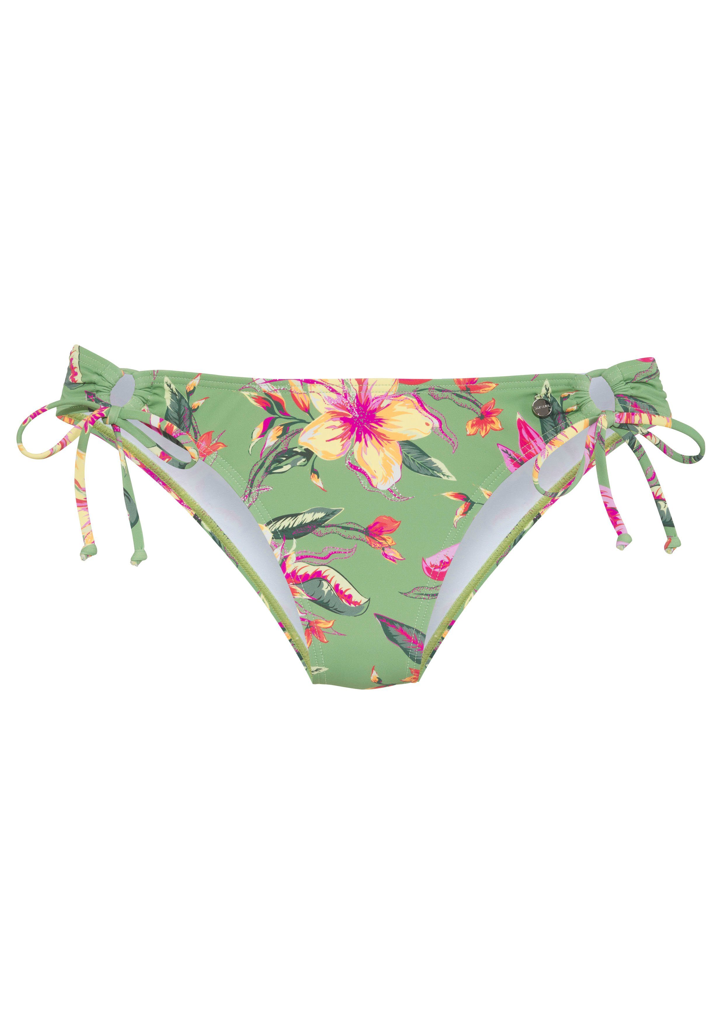 LASCANA Bikini-Hose Malia zum Binden mit tropischem Print günstig online kaufen