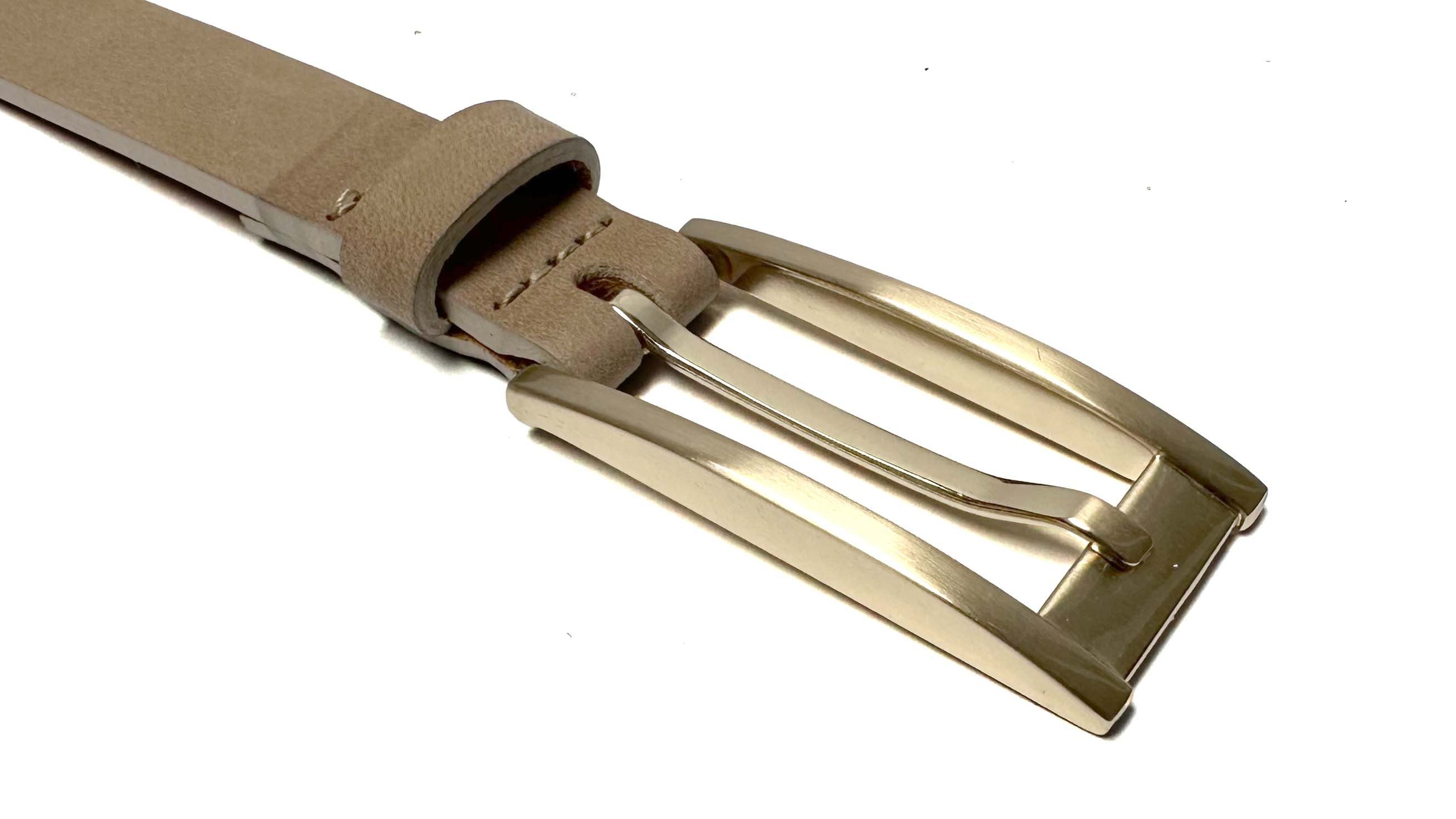 Bag & Belt Ledergürtel 2 cm Nubuk-Gürtel mit Messingschließe
