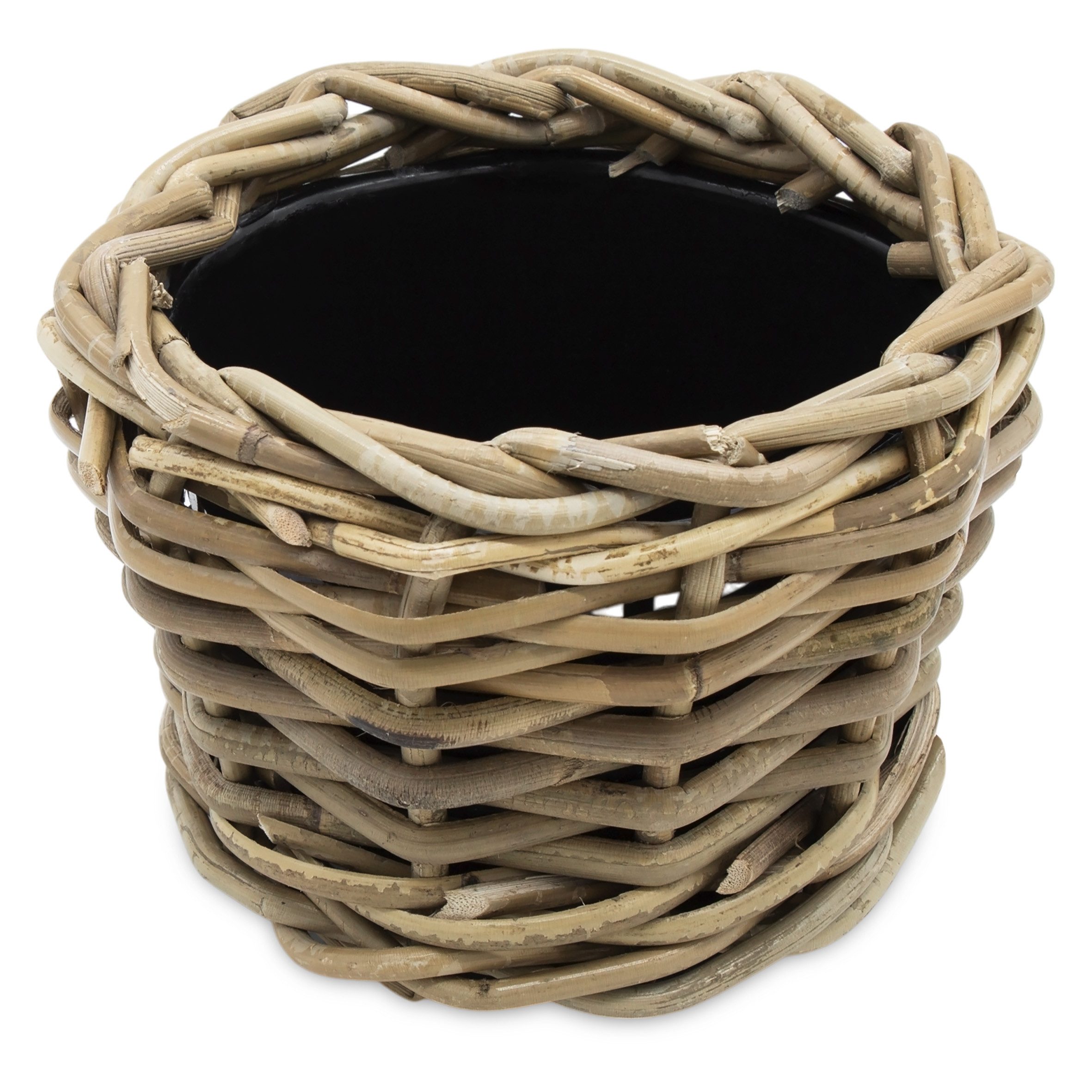 Spetebo Blumentopf Rattan Pflanztopf mit Kunststoff günstig online kaufen