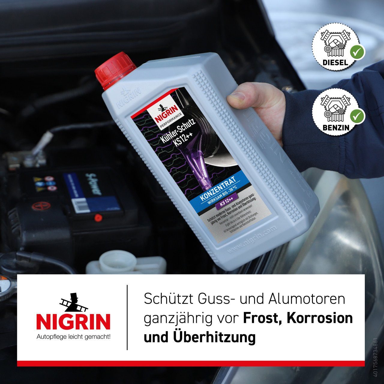 NIGRIN Kühlerfrostschutz Nigrin Performance Kühlerfrostschutz KS12++ 1,5 L