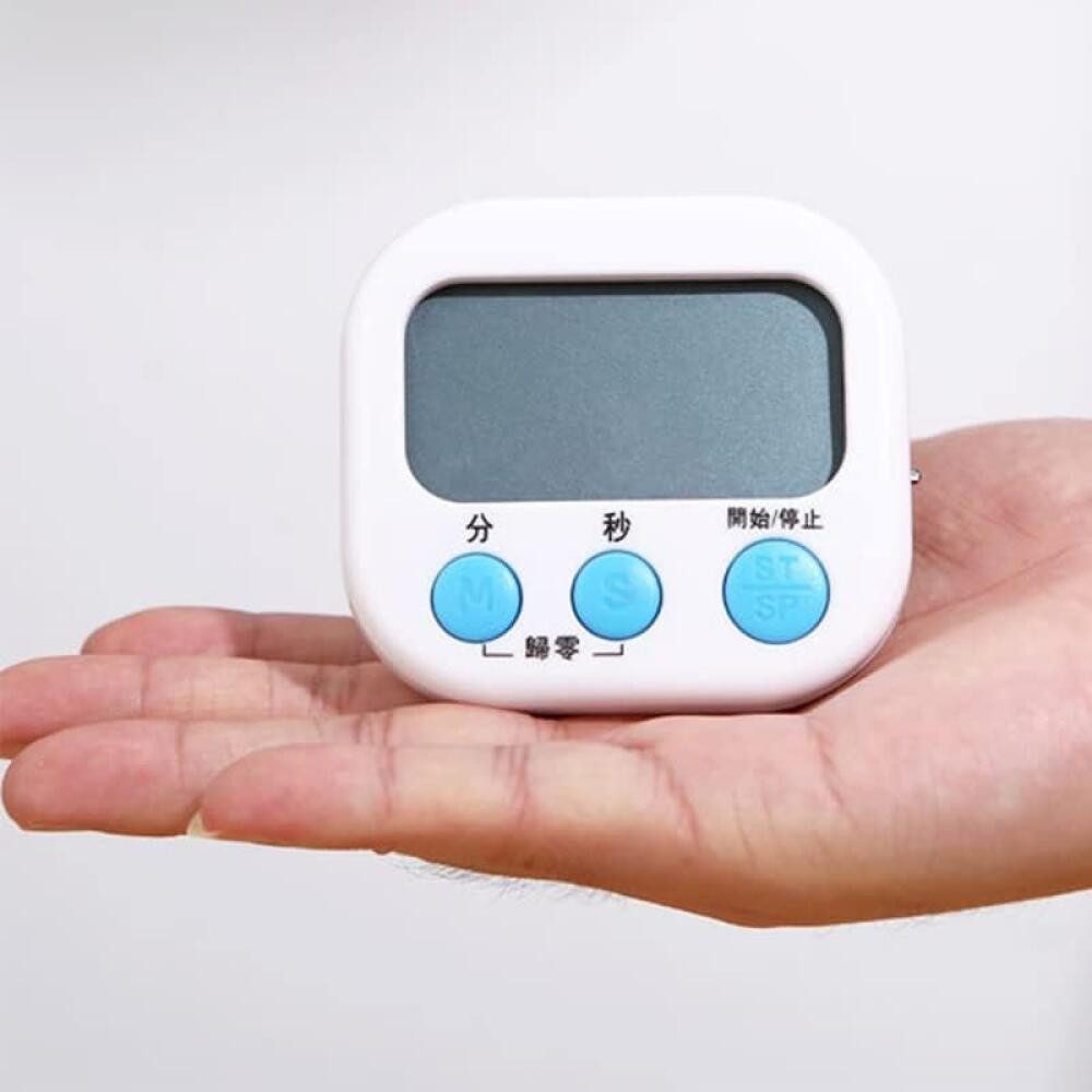 FELIXLEO Intervall-Timer Digitaler Küchentimer Magnetisch Backen Küche Studium Training Weiß. (1-St)