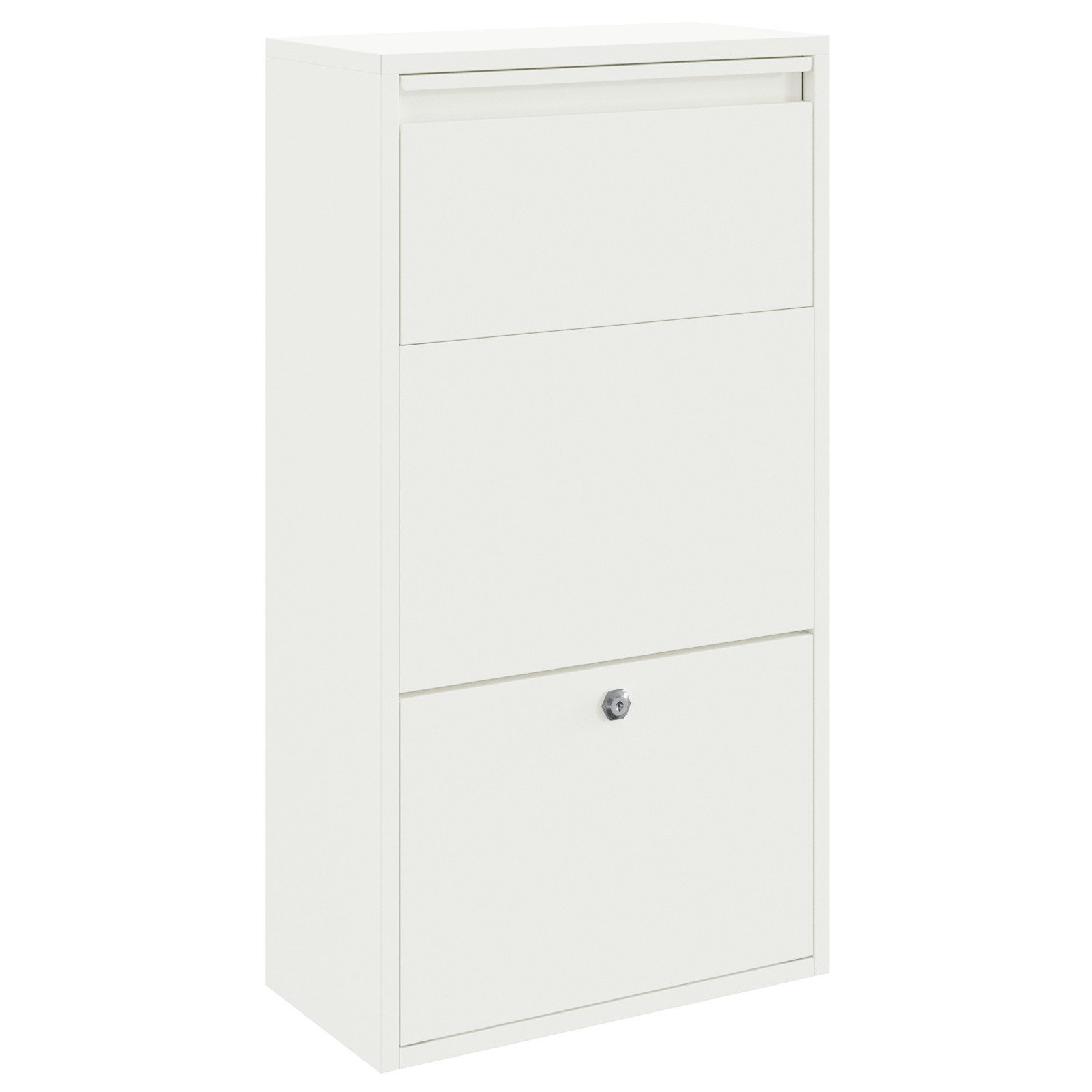 vidaXL Briefkasten Paketbox Weiß 44x22x82 cm günstig online kaufen