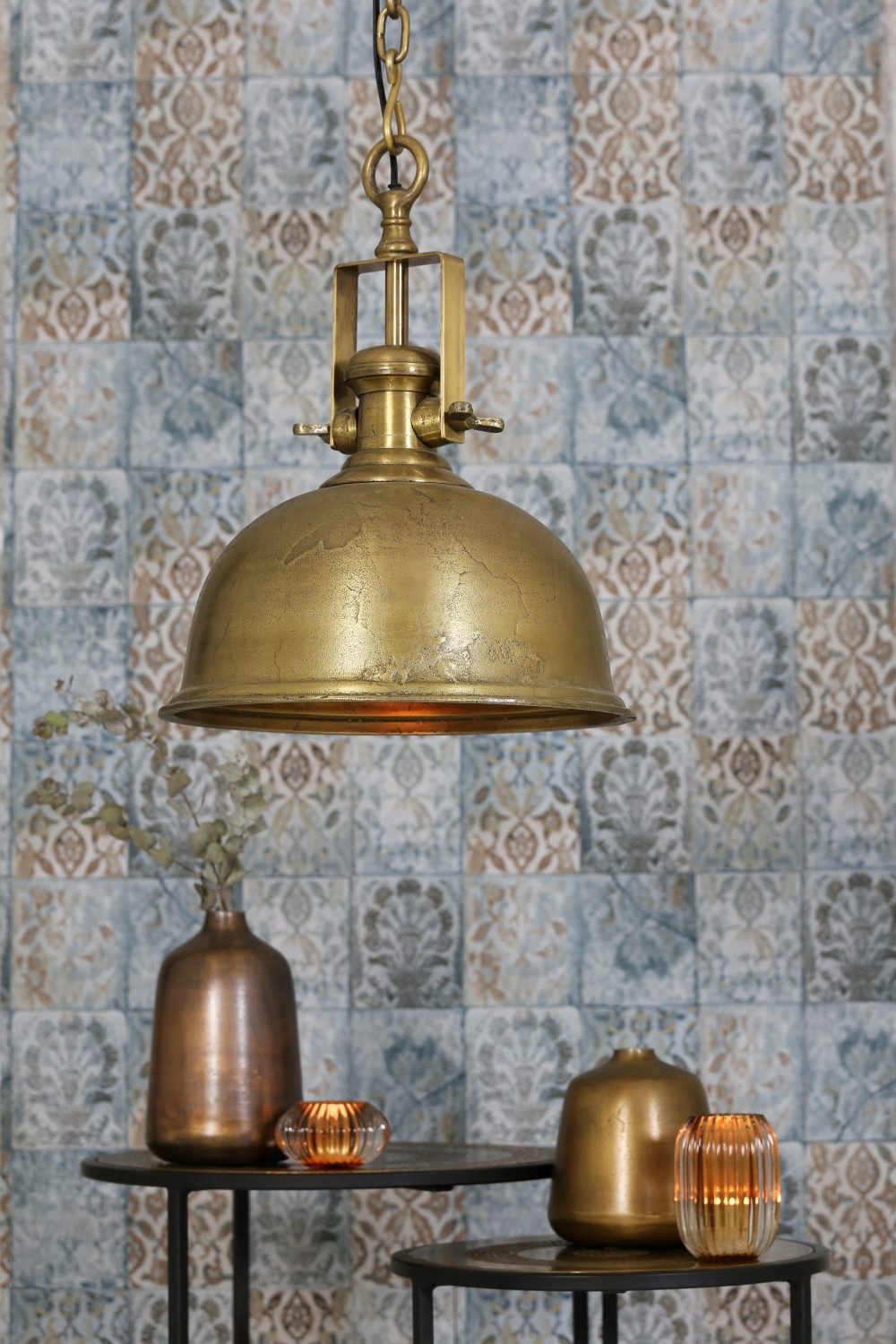 Dirk Davids Leuchten GmbH Hängeleuchten Hängeleuchte Ø38x48 cm KENNEDY bronze-Gold 3016618, ohne Leuchtmittel