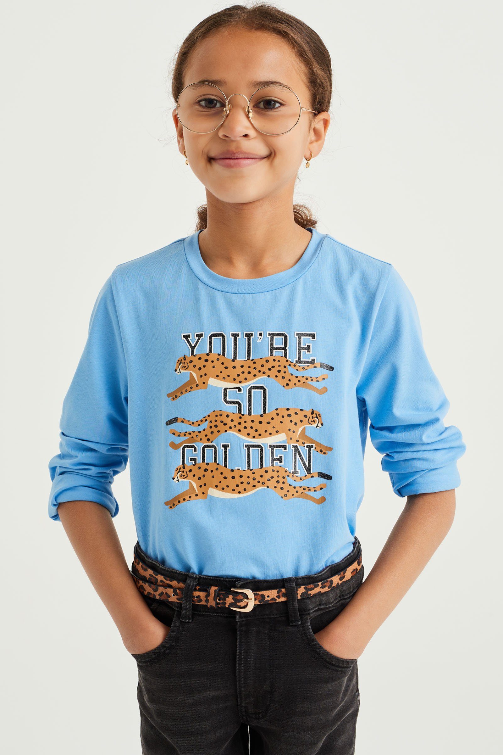 WE Fashion (1-tlg) T-Shirt Hellblau