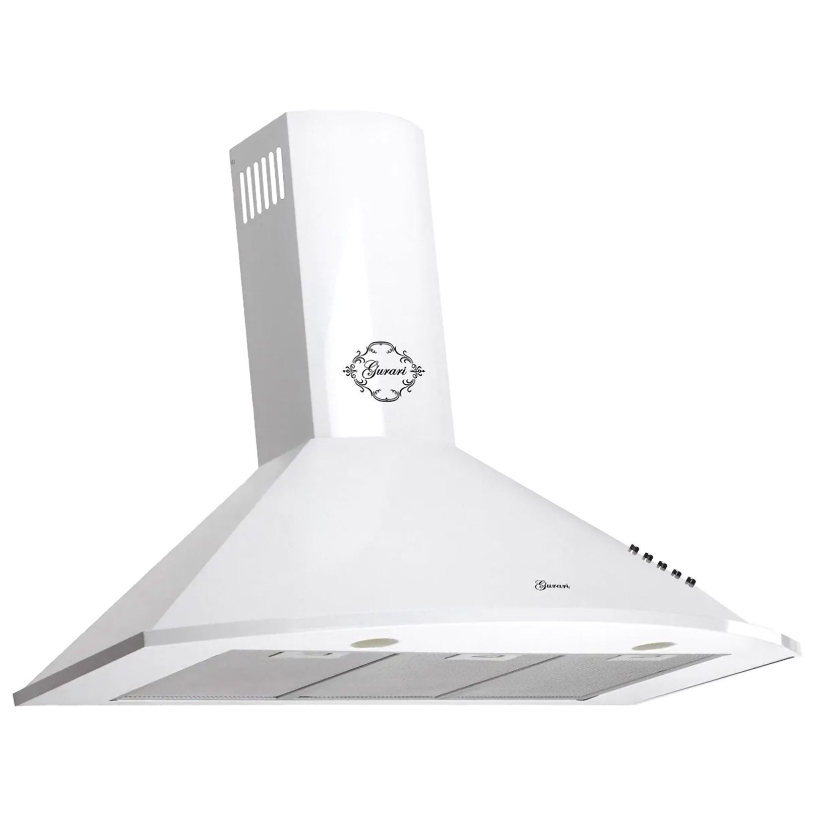 GURARI Wandhaube GCH C 046 WH 9 N GCH C 046 WH 9 N, Designer Dunstabzugshaube 90 cm/ Weiß/ Saugstark 1000m³/h