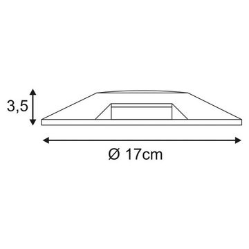 Kunstbaum Abdeckung für Big LED Plot Round, silbergrau, 1 Lichtaustritt, SLV, Höhe 3,5 cm, Weiteres Zubehör