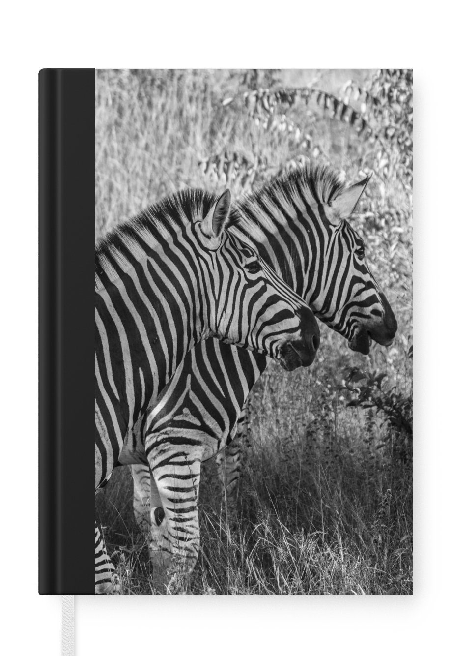 MuchoWow Notizbuch Drei grasende Zebras, Journal, Merkzettel, Tagebuch, Notizheft, A5, 98 Seiten, Haushaltsbuch
