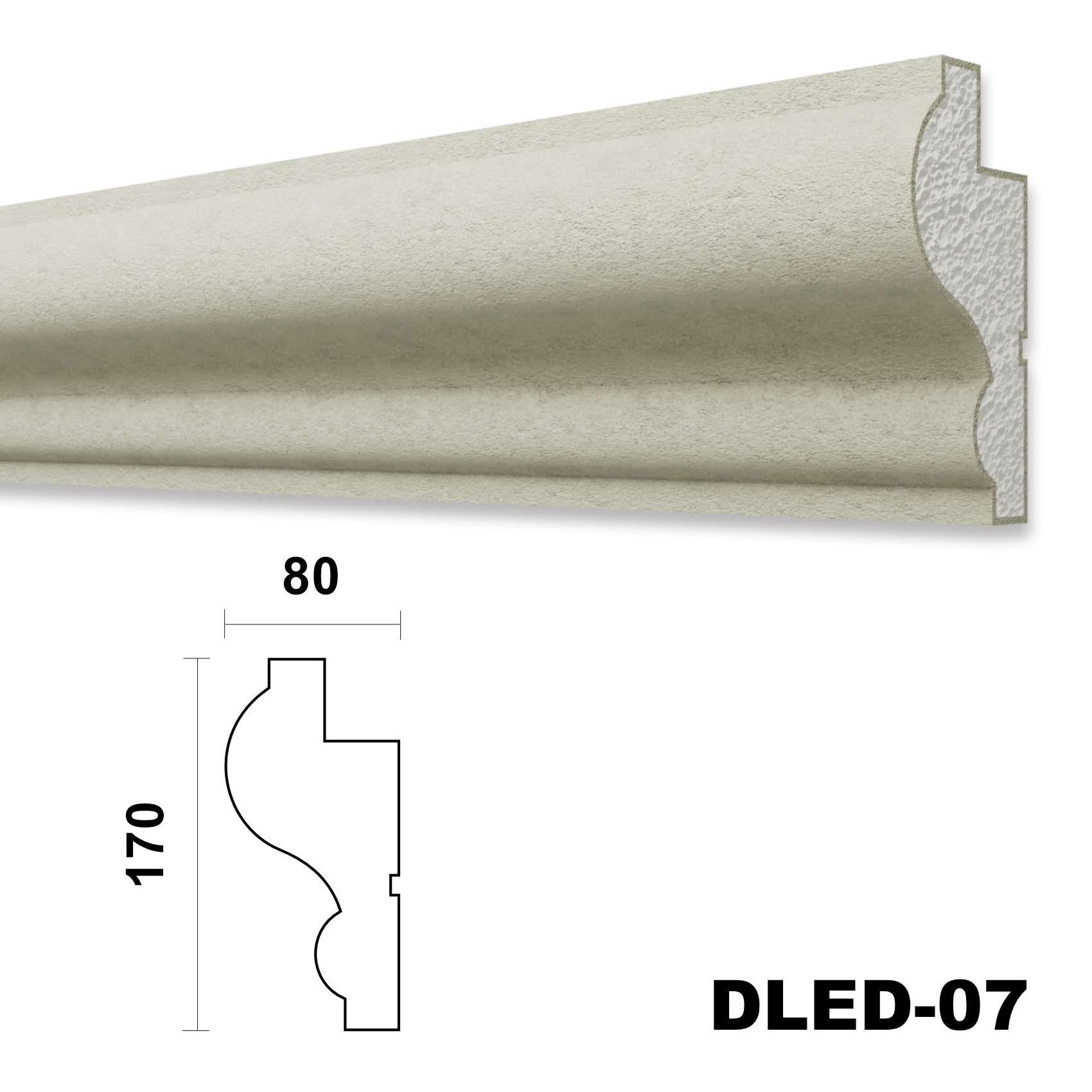 Hexim Stuckleiste DLED-07, Maxi-Sparpaket, LED Fassadenprofil günstig online kaufen