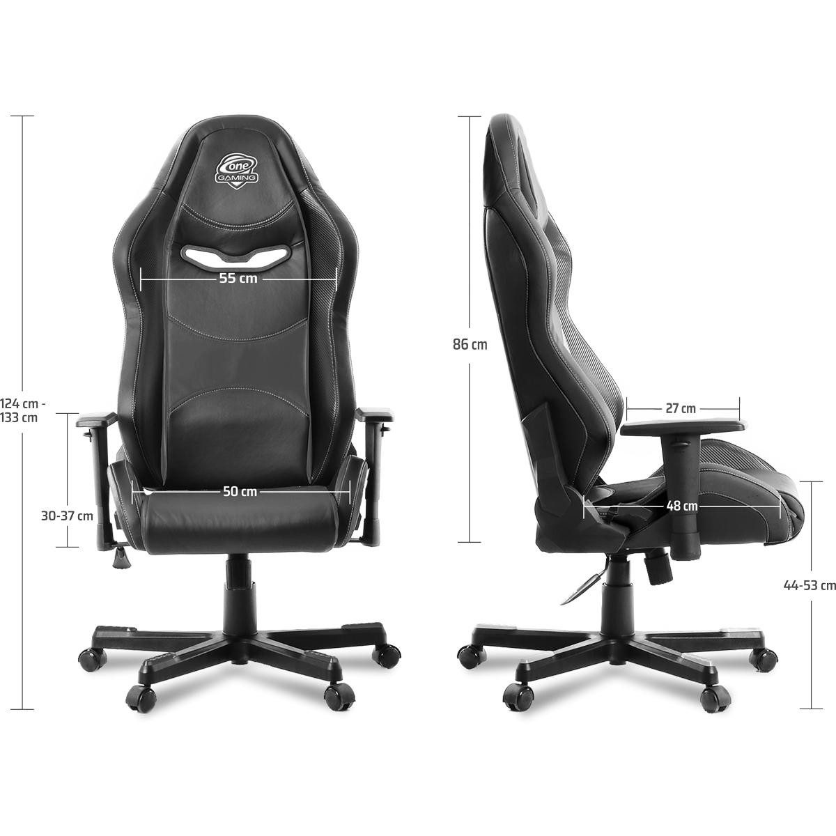 ONE GAMING Gaming Chair Gaming Stuhl Chair BLACK