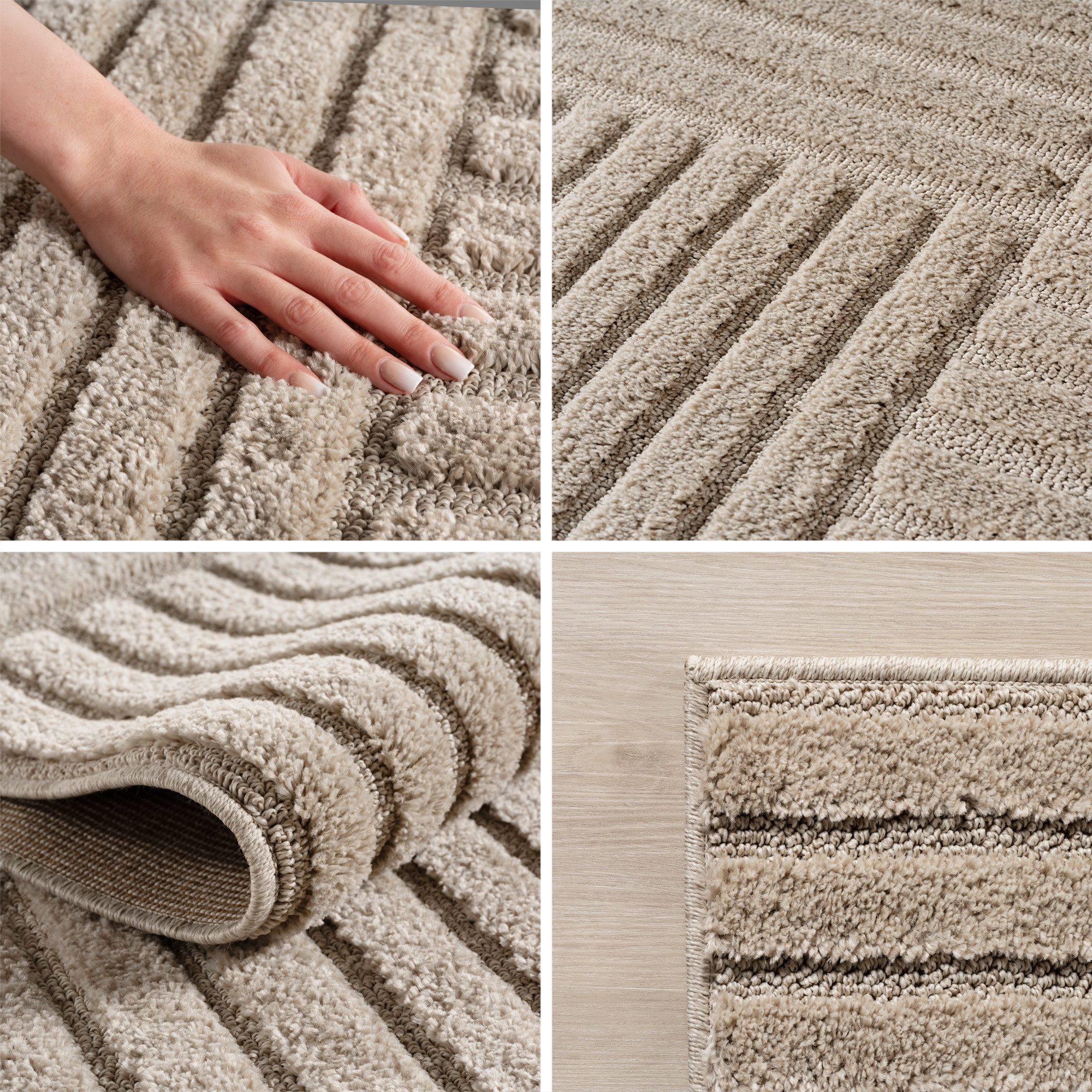 Teppium Hochflor-Teppich Boho-Design, Rechteckig, Höhe: 20 mm, Teppich Wohn günstig online kaufen