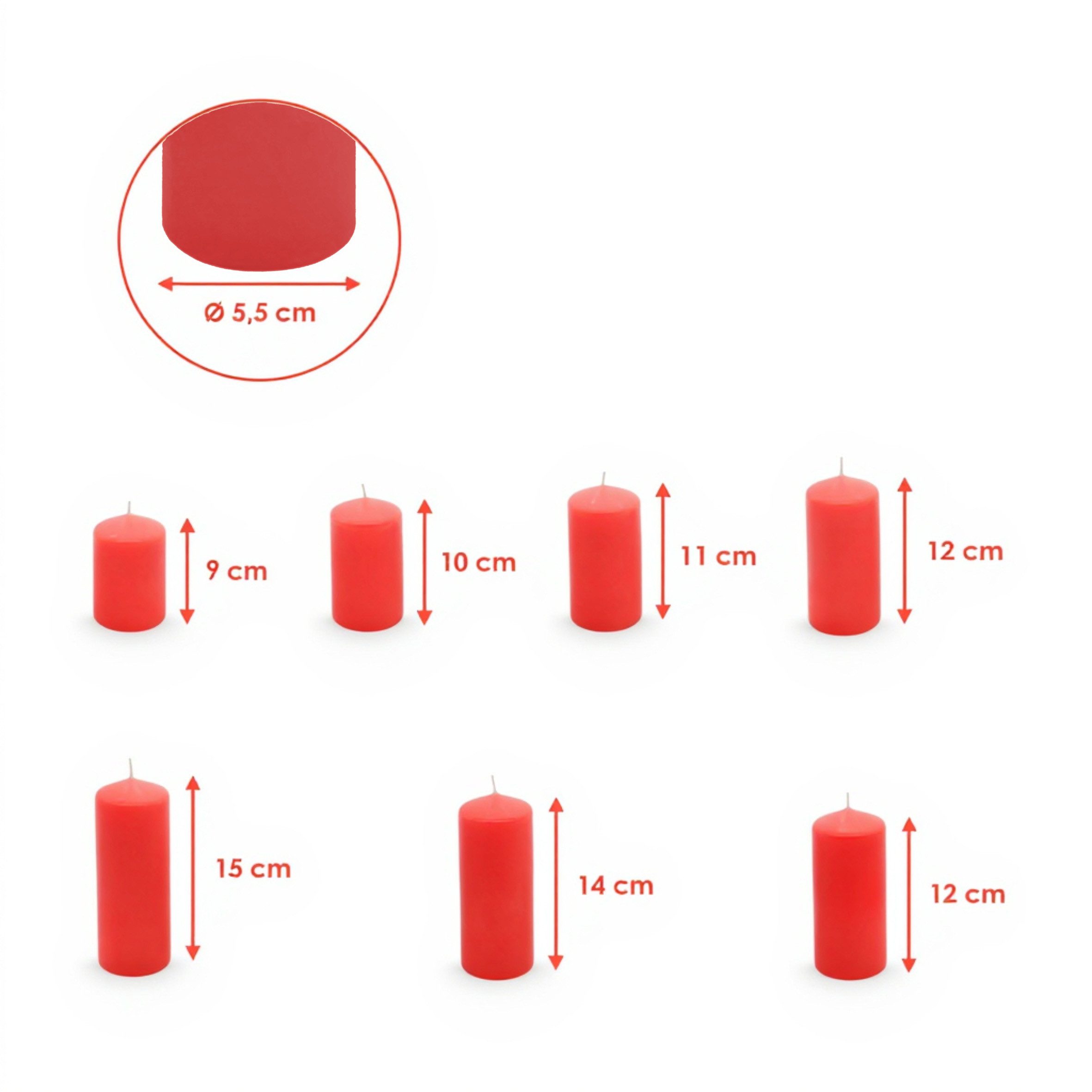 Spetebo Stumpenkerze Echtwachs Stumpenkerzen 7er Set (Set, 7-tlg., 1), Bren günstig online kaufen