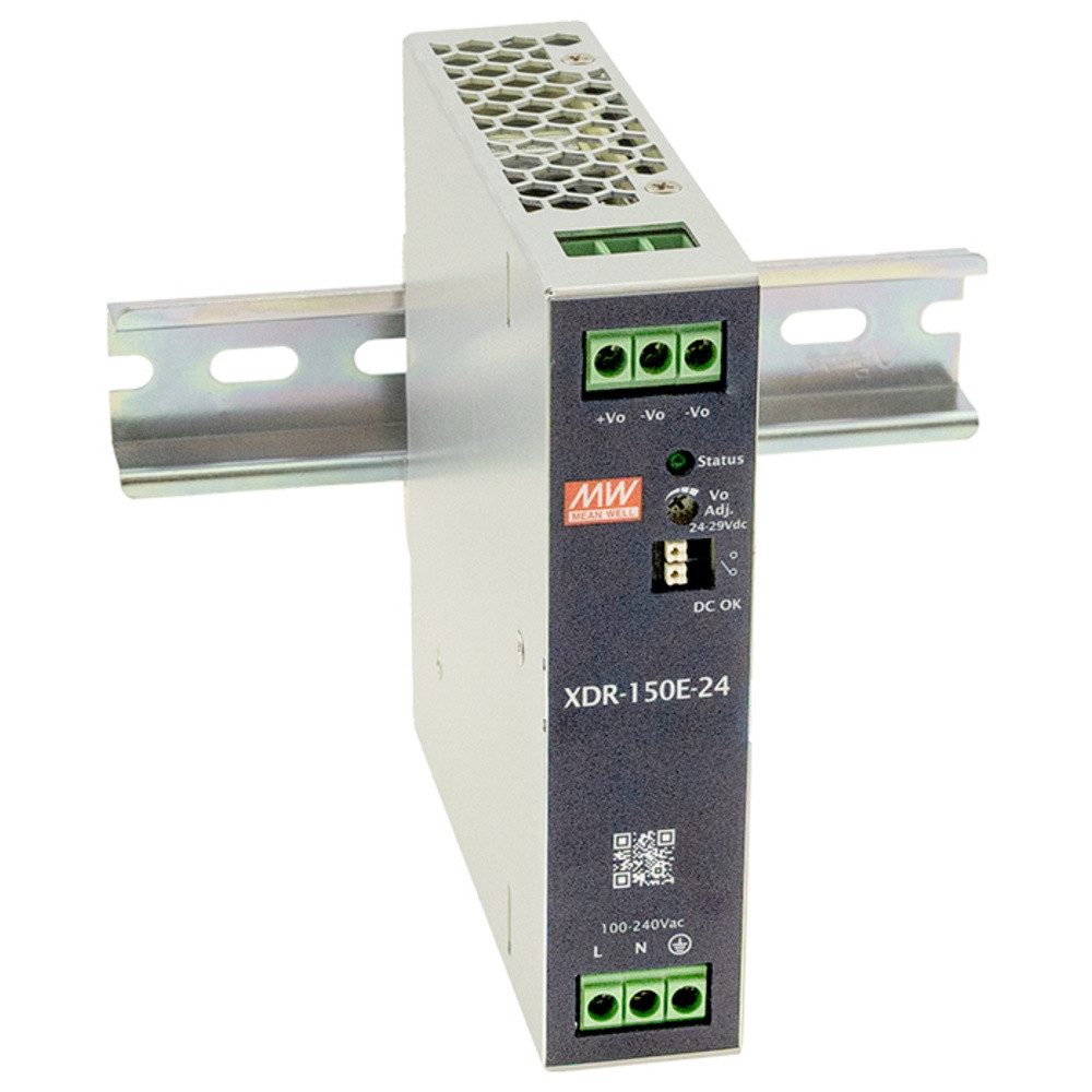 MeanWell MW Mean Well XDR-150E-24 Hutschienen-Netzteil (DIN-Rail) 24 V 6.5 A 1 Hutschienen-Netzteil