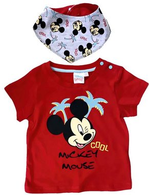 Disney Baby T-Shirt & Bermudas Mickey Mouse Disney Baby Jungen Set T-Shirt, Shorts + Halstuch 3 Teile Gr.62 68 80 86 92 Kinder 3 6 12 18 24 Monate