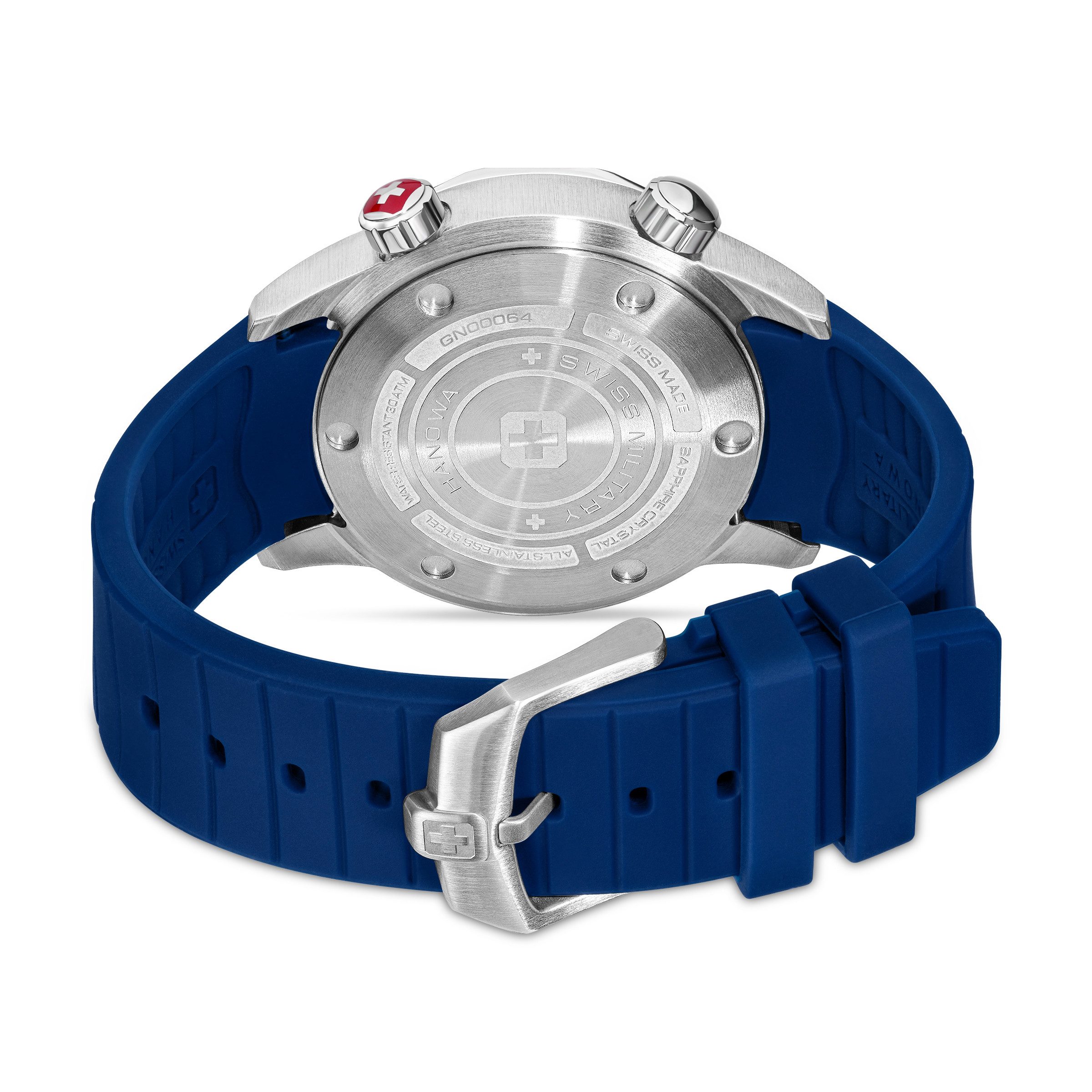 Swiss Military Hanowa Quarzuhr Breakwater SMWGN0006401, Armbanduhr, Herrenuhr, Swiss Made, Silikonarmband, analog, Tag