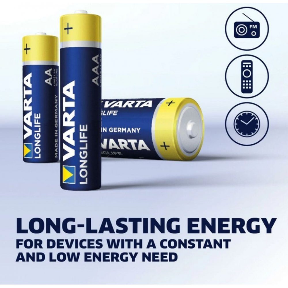 Batterie - VARTA - Longlife Batterie blau/gelb AL Alkaline 40XAA