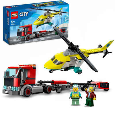 LEGO® Konstruktionsspielsteine Hubschrauber Transporter (60343), LEGO® City, (215 St)