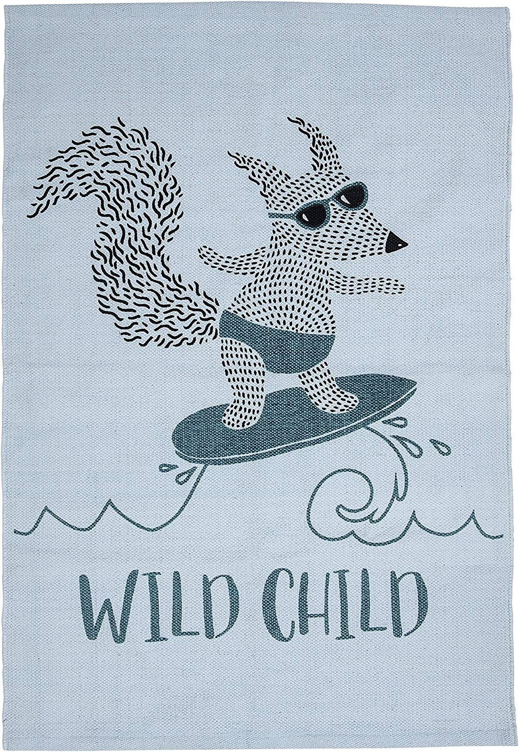 Bloomingville Kinderteppich Bloomingville Kinderteppich Teppich Wild Child Baumwolle 70 x 107 cm
