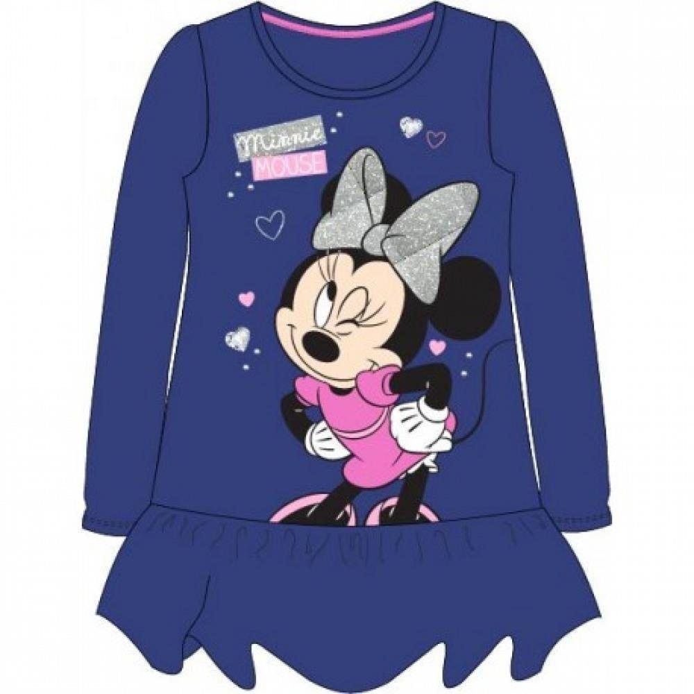 EplusM Shirtkleid Minnie Maus & Daisy Mädchenkleid mit Glitzer, blau