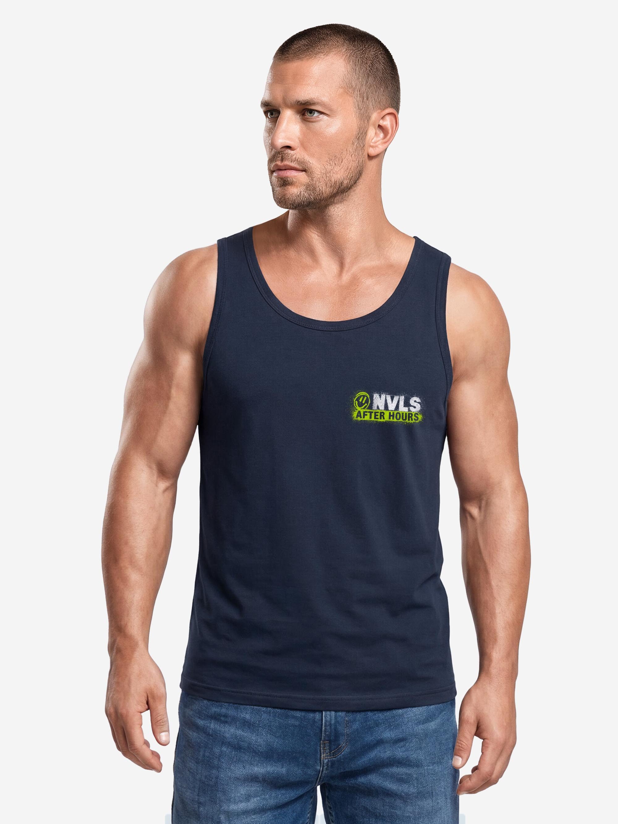Neverless Tanktop Tanktop Herren mit Grafik-Print - Design NVLS After Hours - mit Print
