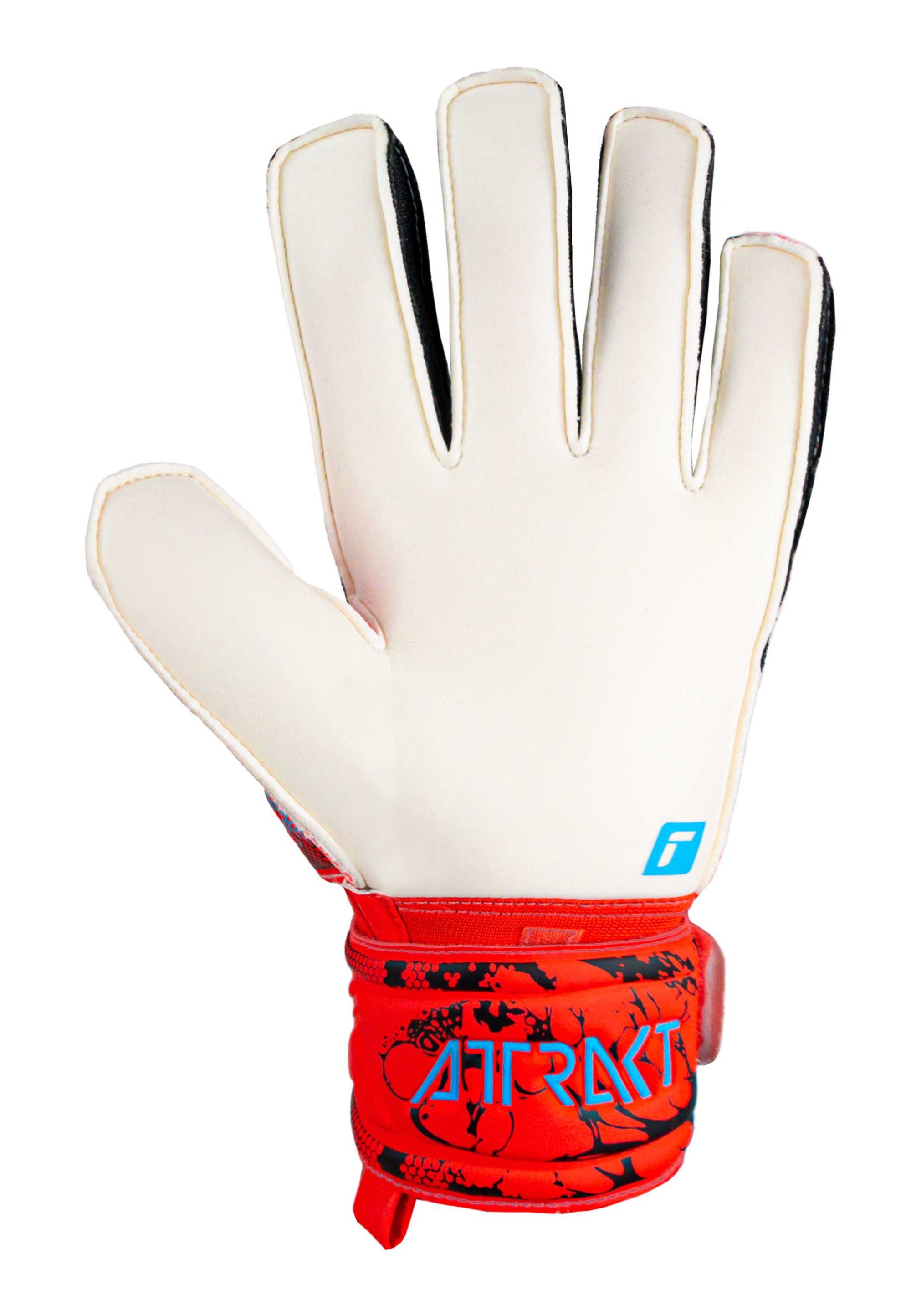 Grip mit gutem rot-blau Attrakt Torwarthandschuhe Solid Reusch