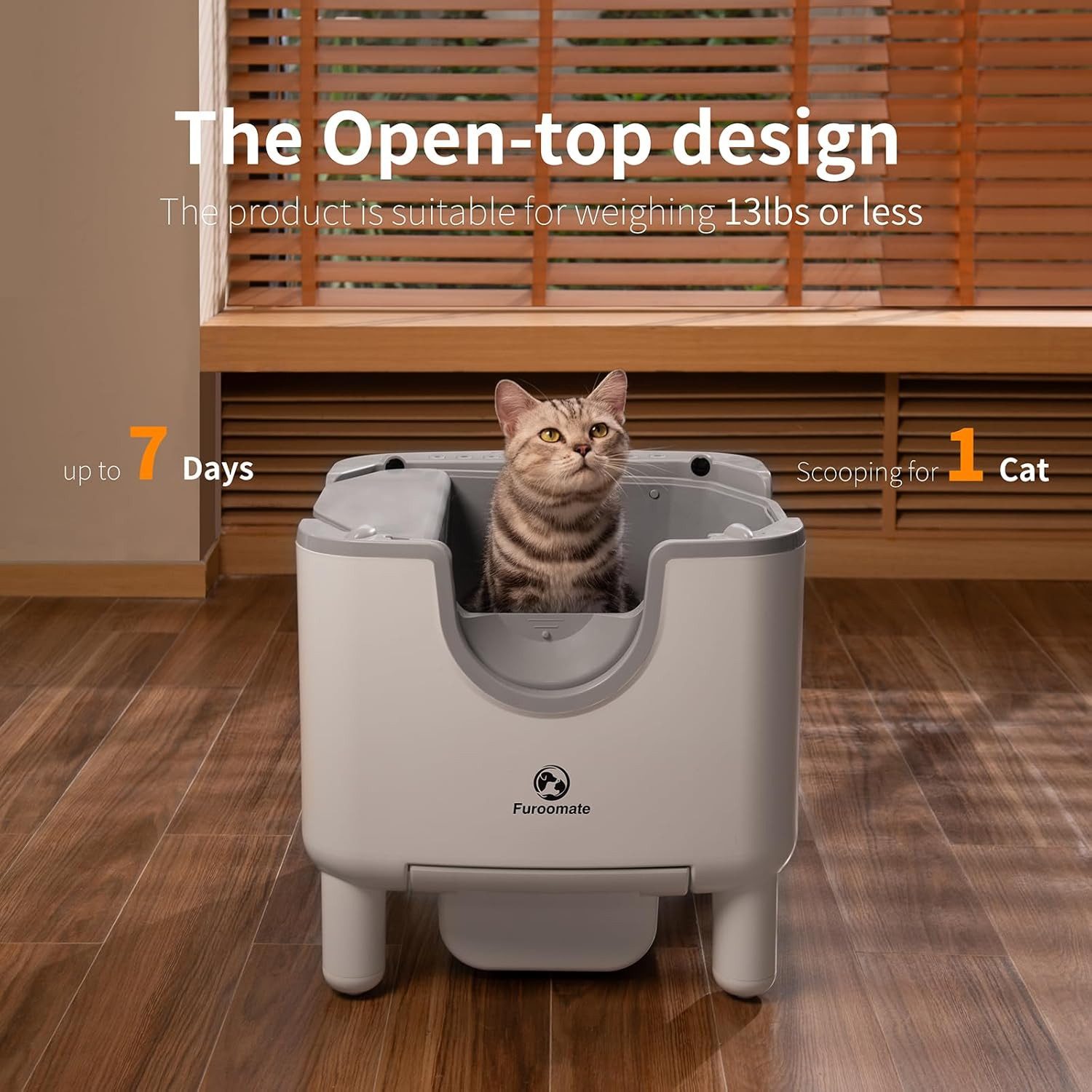 Athlix Katzentoilette Selbstreinigende Katzentoilette automatisch Katzenklo Geruchskontrolle, 9 Sicherheits-Sensoren, Katzenfreundliches, offenes Design