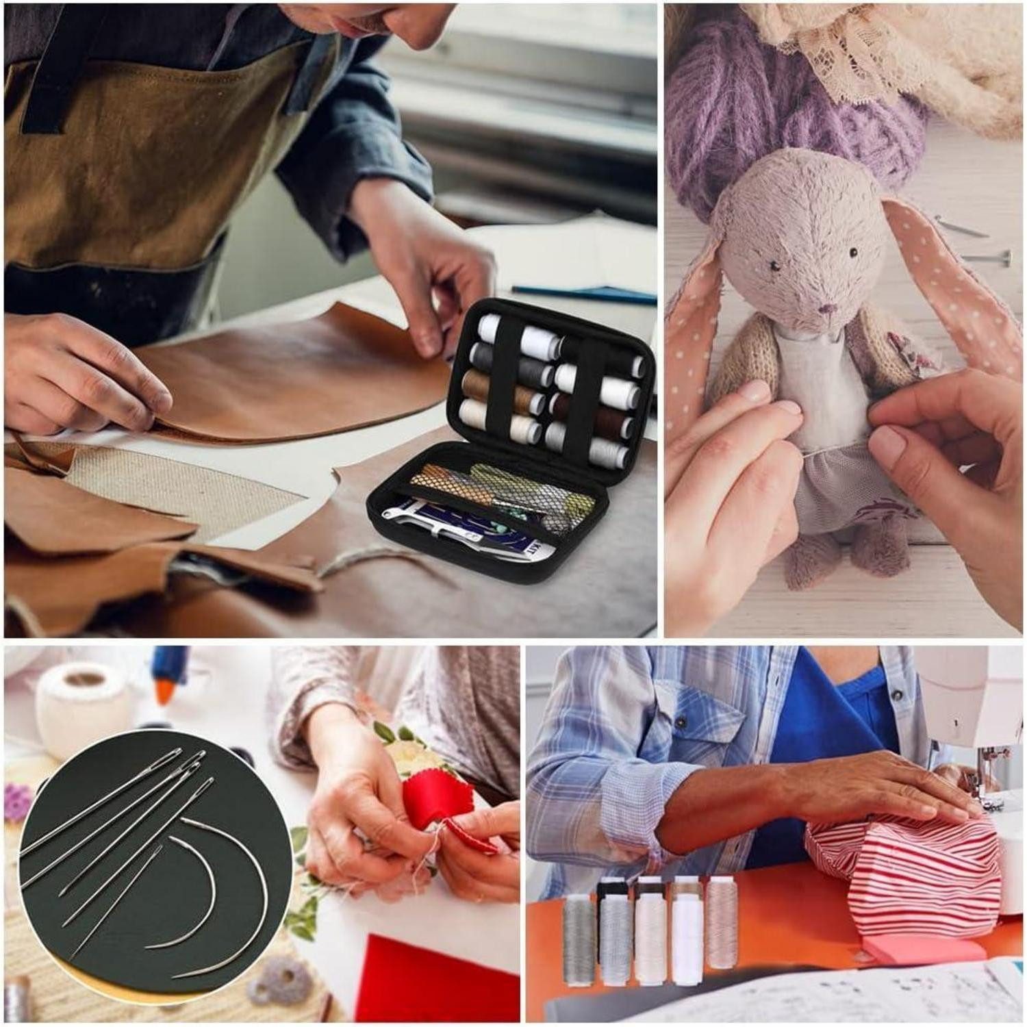 LuxusKollektion Nähnadeln Leder-Nähset 29-teiliges Nähgarn-Set Lederpolster-Reparatur-Set