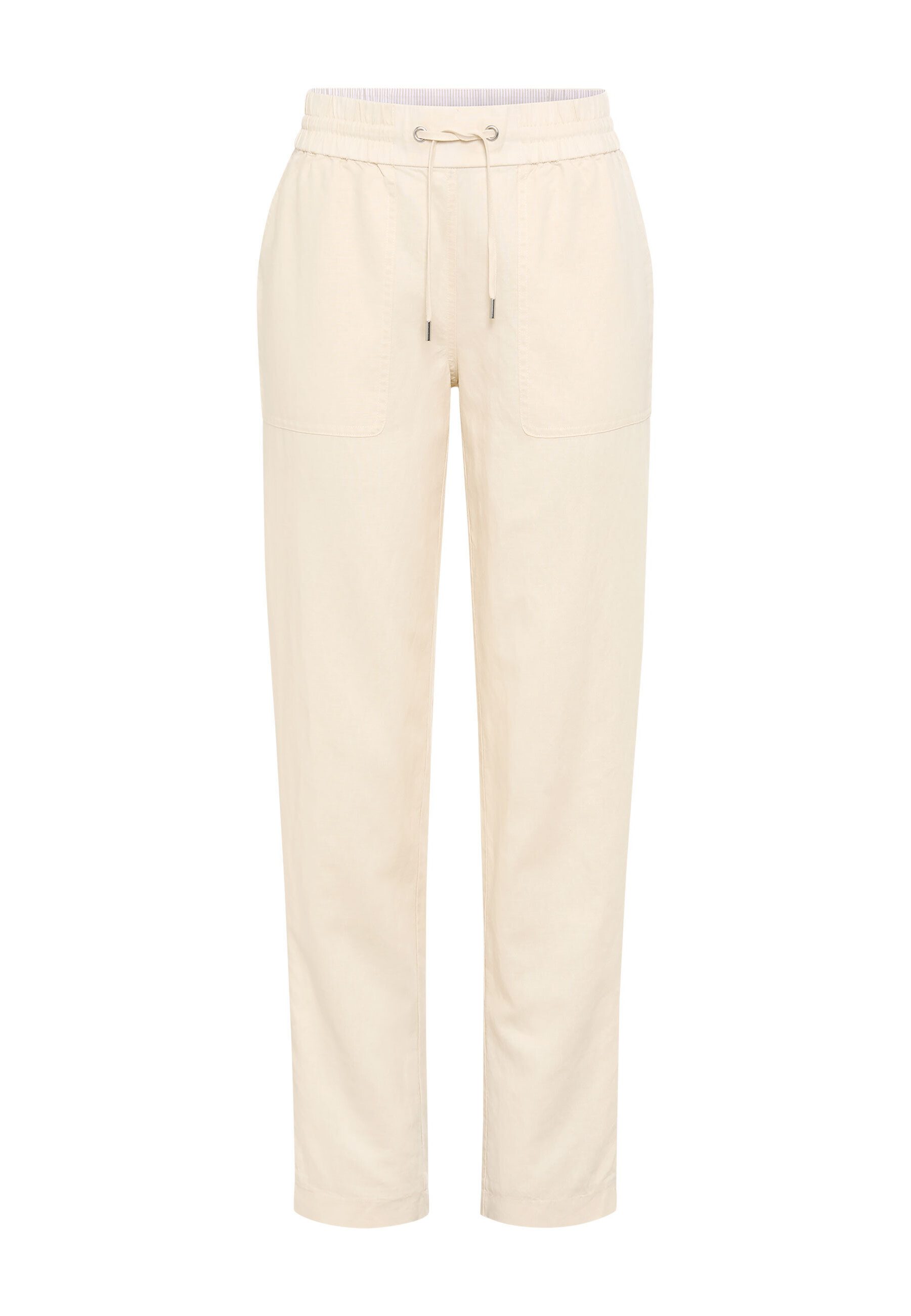 Olsen Stoffhose Hose mit elastischem Bund aus Leinen-Baumwoll-Mix