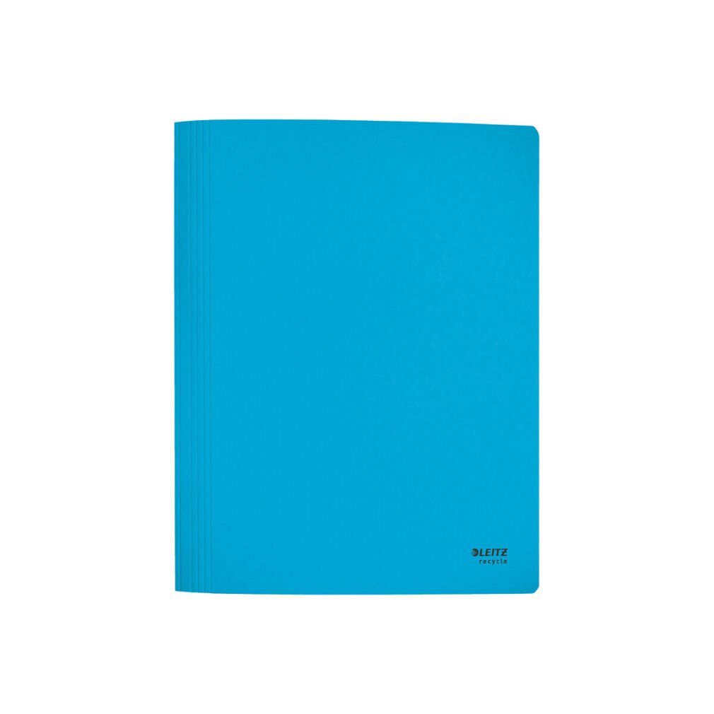 LEITZ Fächermappe Schnellhefter Recycle Karton blau DIN A4