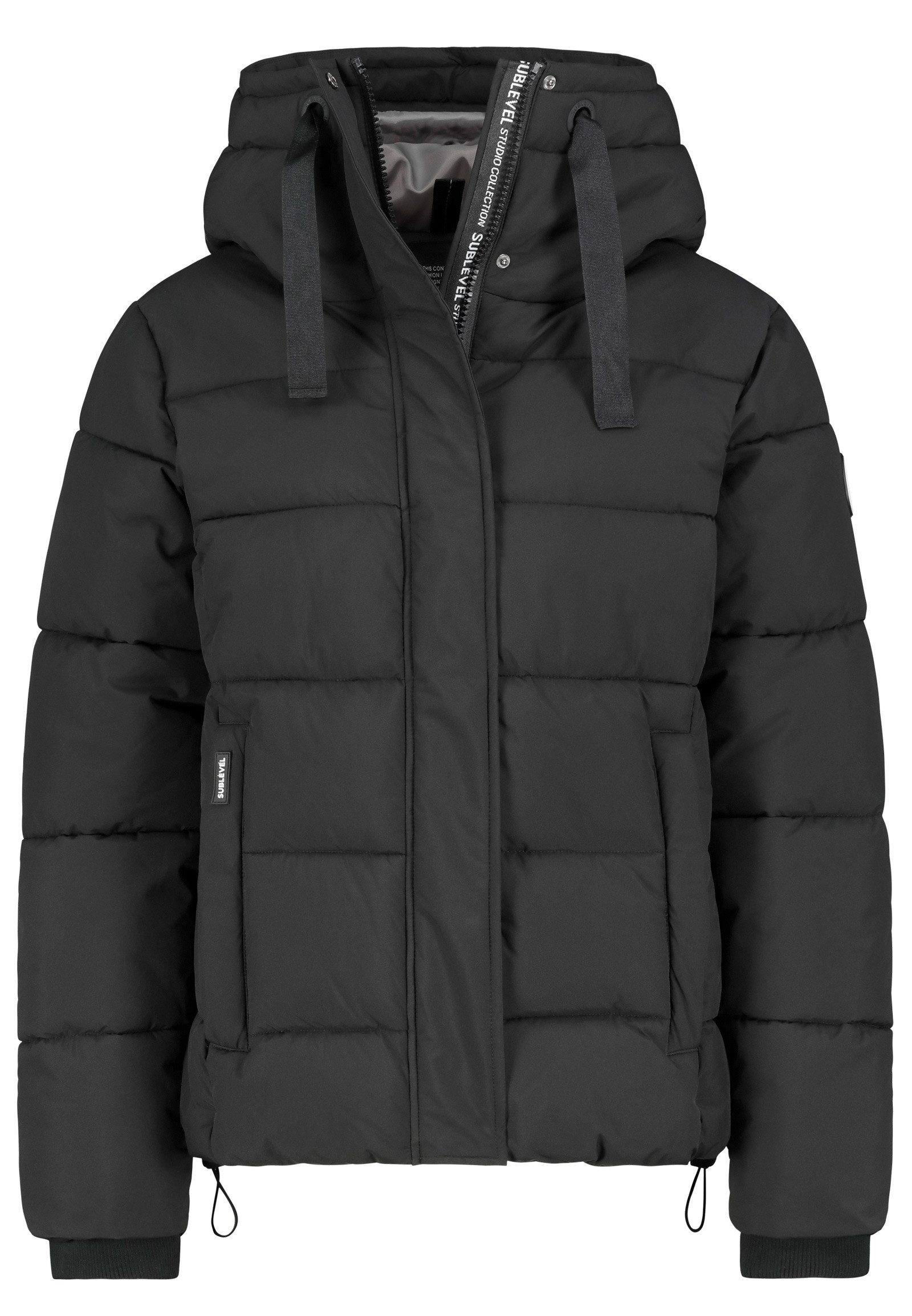 SUBLEVEL Steppjacke Damen mit Kapuze gefütterte Winter Jacke günstig online kaufen
