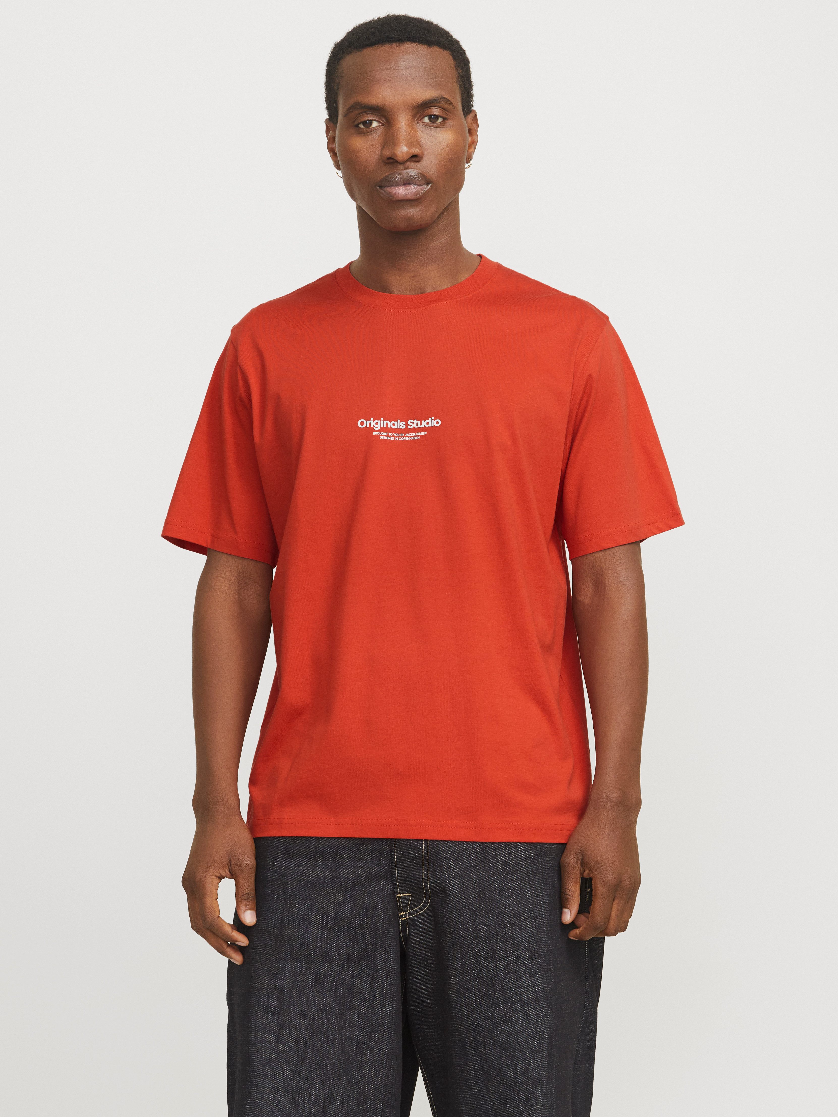 Camiseta Jack & Jones Jorfrederiksberg - Manga Corta, Cuello Redondo, Corte Normal - Básico Para Hombre