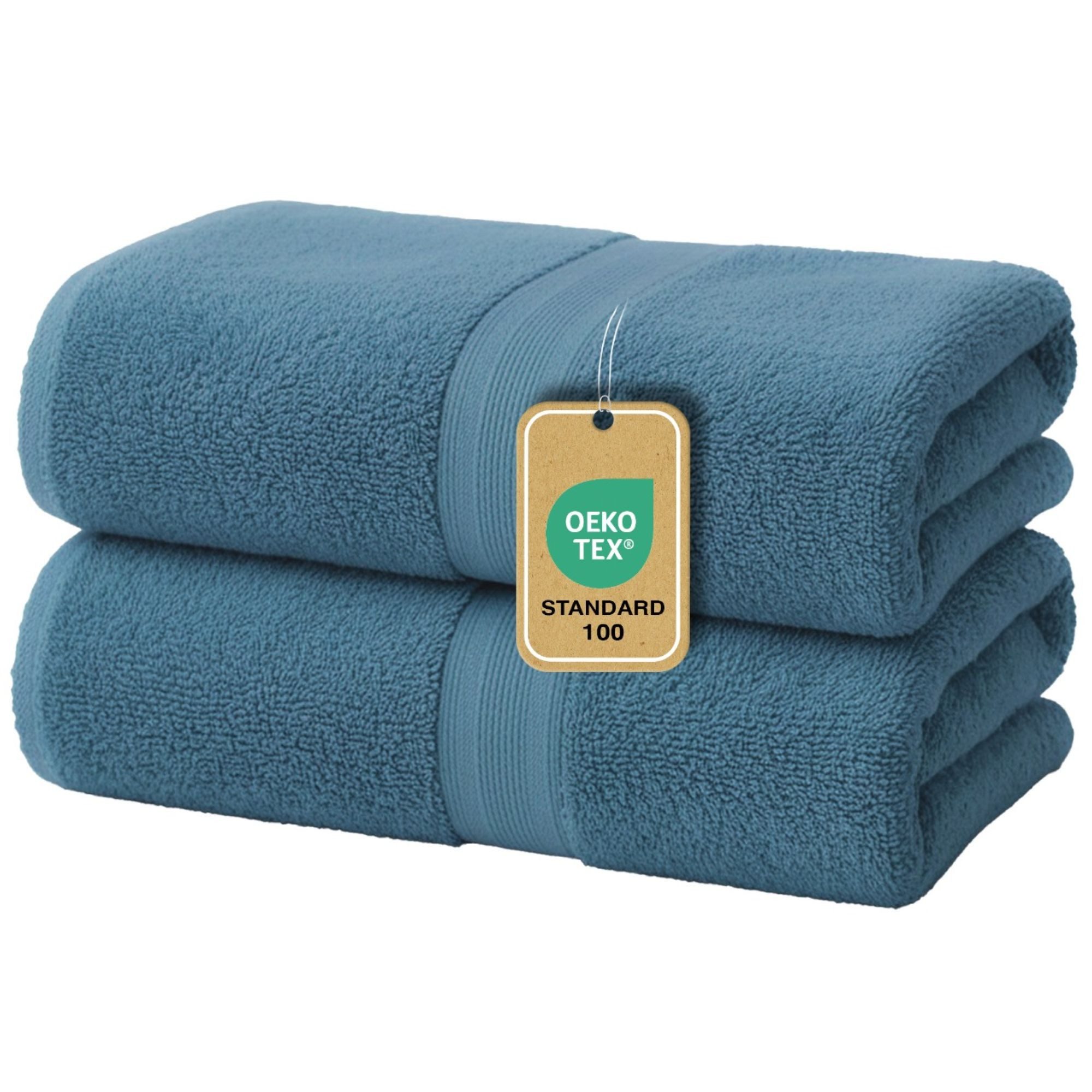 leevitex® Duschtuch Duschtuch 2er Set Duschtuch Frottier XL, 70 x 140 cm, s günstig online kaufen