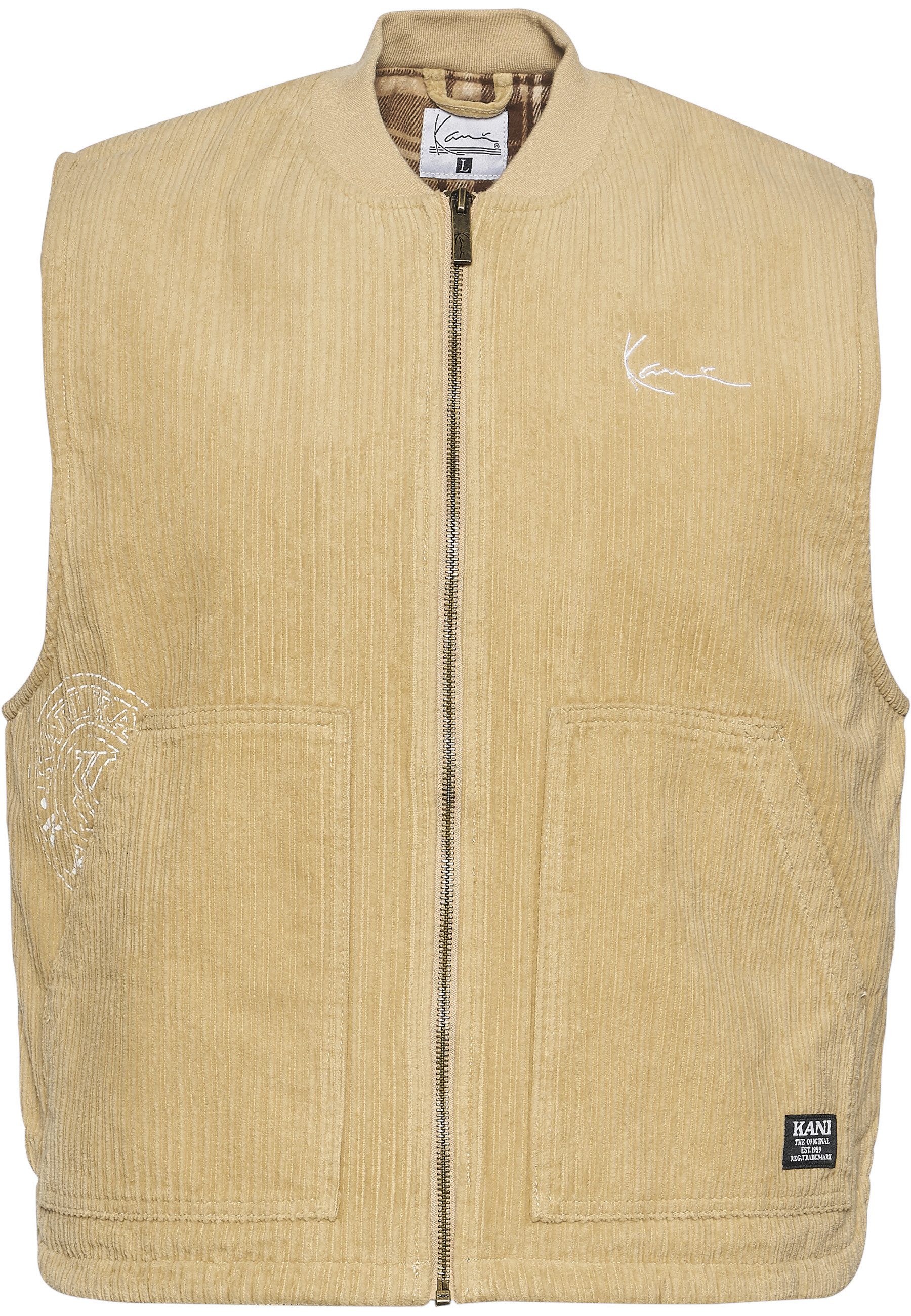 Karl Kani Steppweste Karl Kani Herren KU233-006-1 KK Chest Signature Corduroy Vest (1-tlg)
