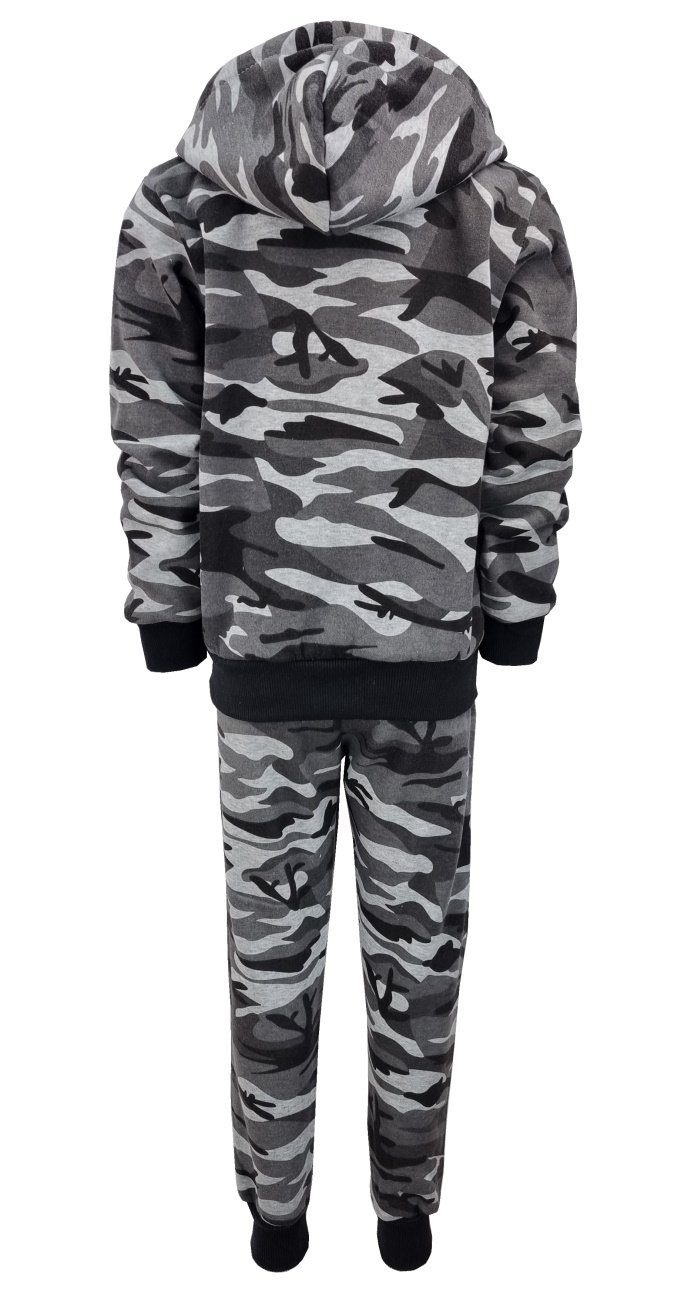 Sweatanzug Army camouflage, JF364 Tarn Boy Freizeitanzug Sweatanzug Fashion camouflage Grau