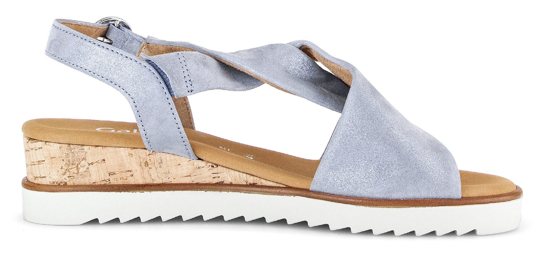 Gabor GENUA Sandalette, Sommerschuh, Sandale, Keilabsatz, mit verstellbarem Fersenriemchen