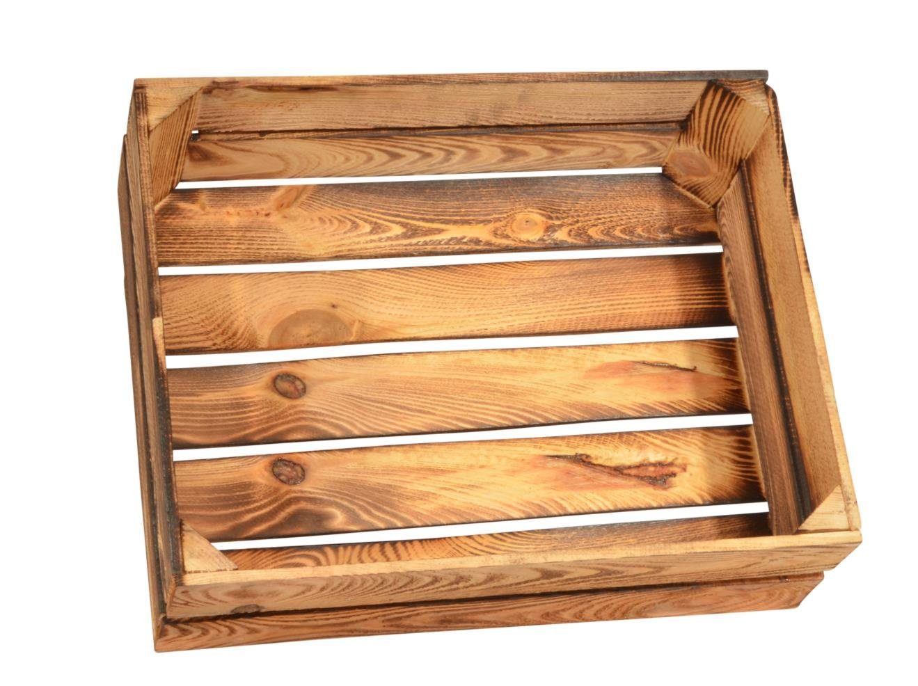 CHICCIE Holzkiste Regale Geflammt 50x40x15cm - Kisten Weinkisten (2 St) günstig online kaufen