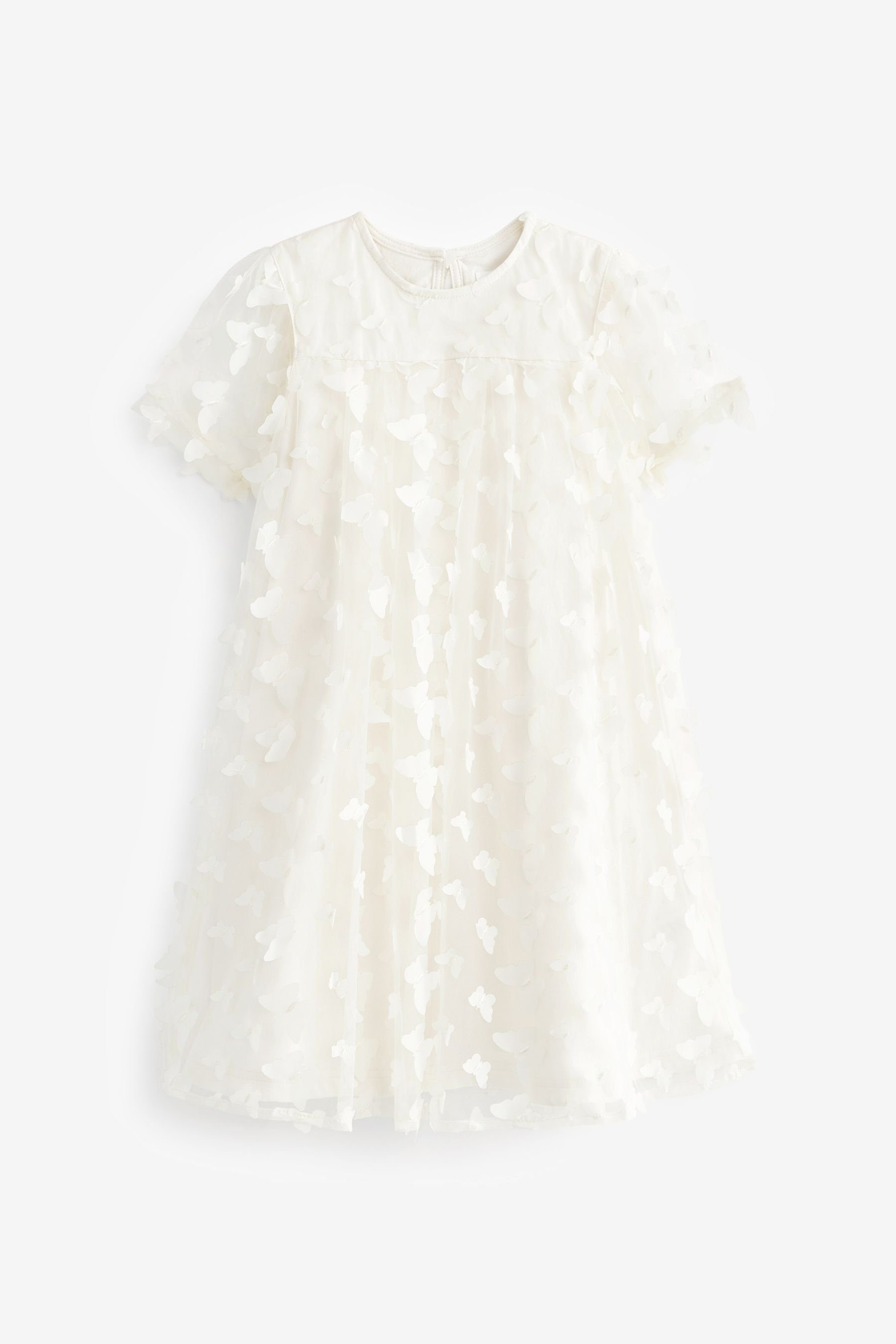 Next Partykleid Partykleid mit plastischem Schmetterling (1-tlg) Ivory White