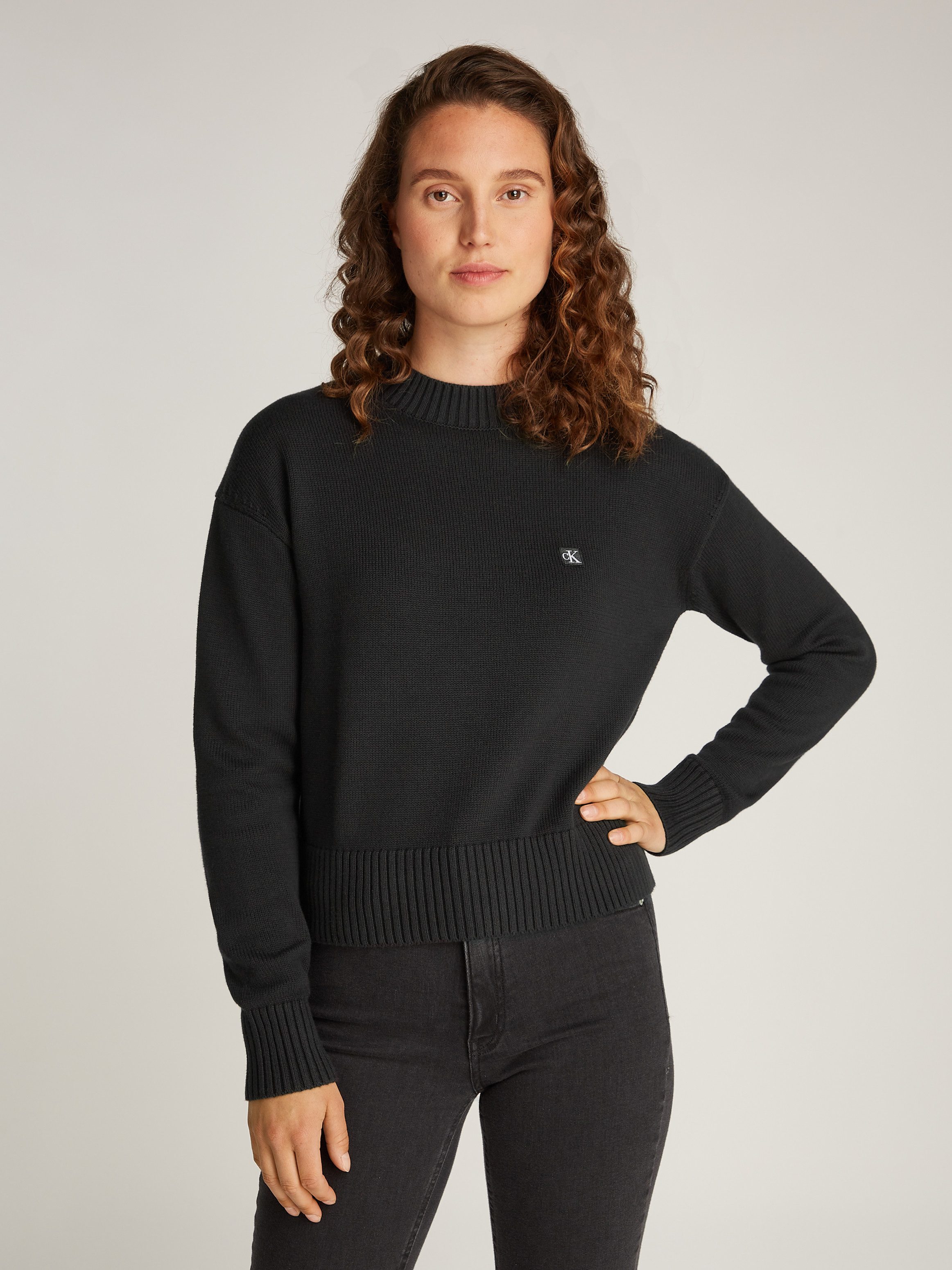 Strickpullover CK EMBRO BADGE SWEATER