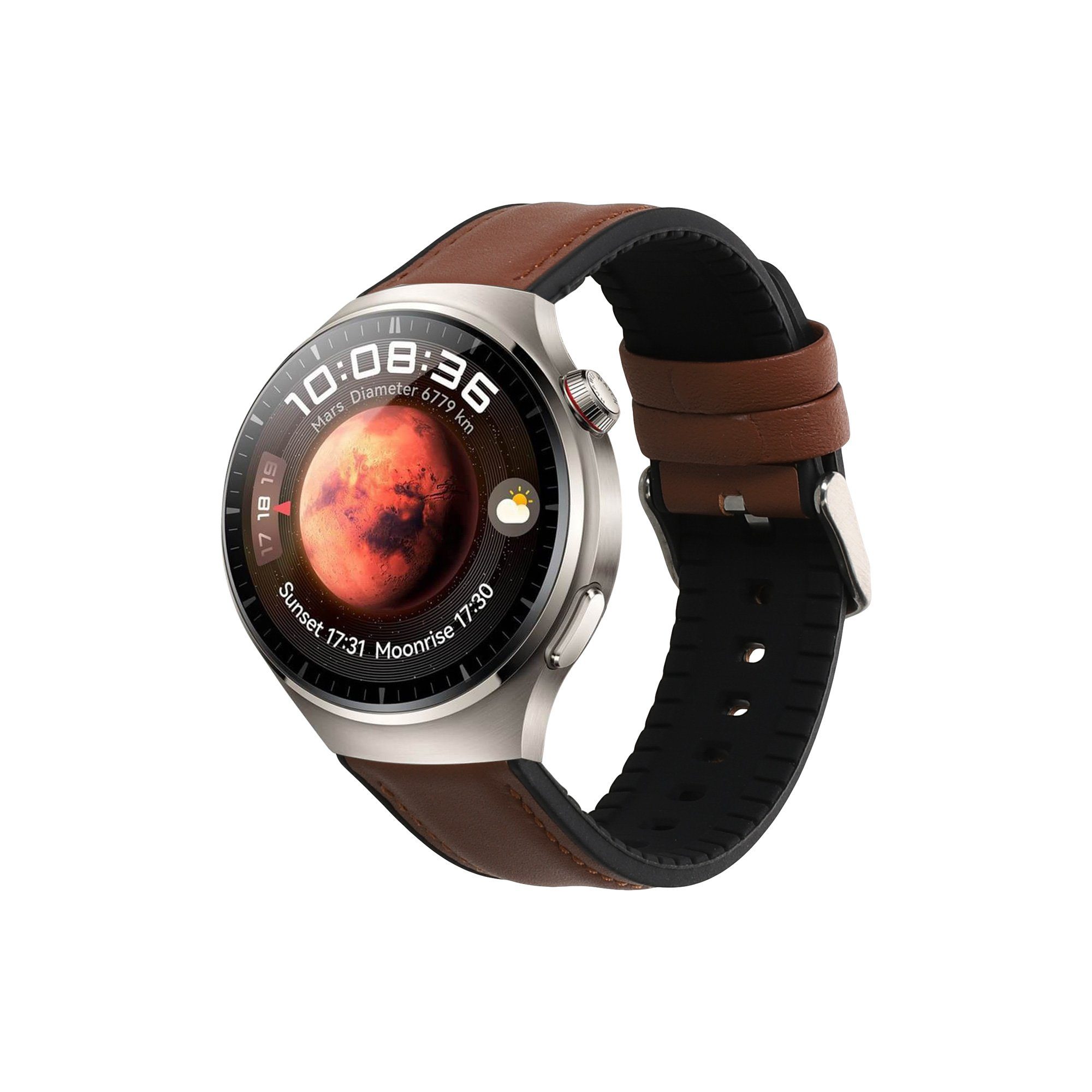 kwmobile für Uhrenverschluss Pro / 4, 4 Sportarmband Watch Huawei Uhrenarmband Ersatzarmband Watch Leder Fitnesstracker