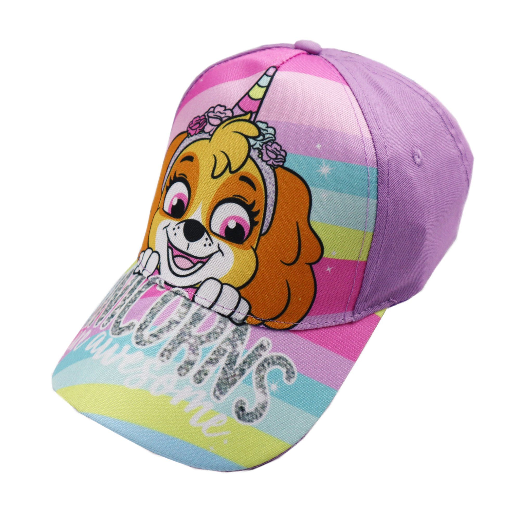 Einhorn Mädchen Baseball Gr. Cap Skye PAW PATROL Lila Patrol 52 bis 54 Paw Basecap Kinder