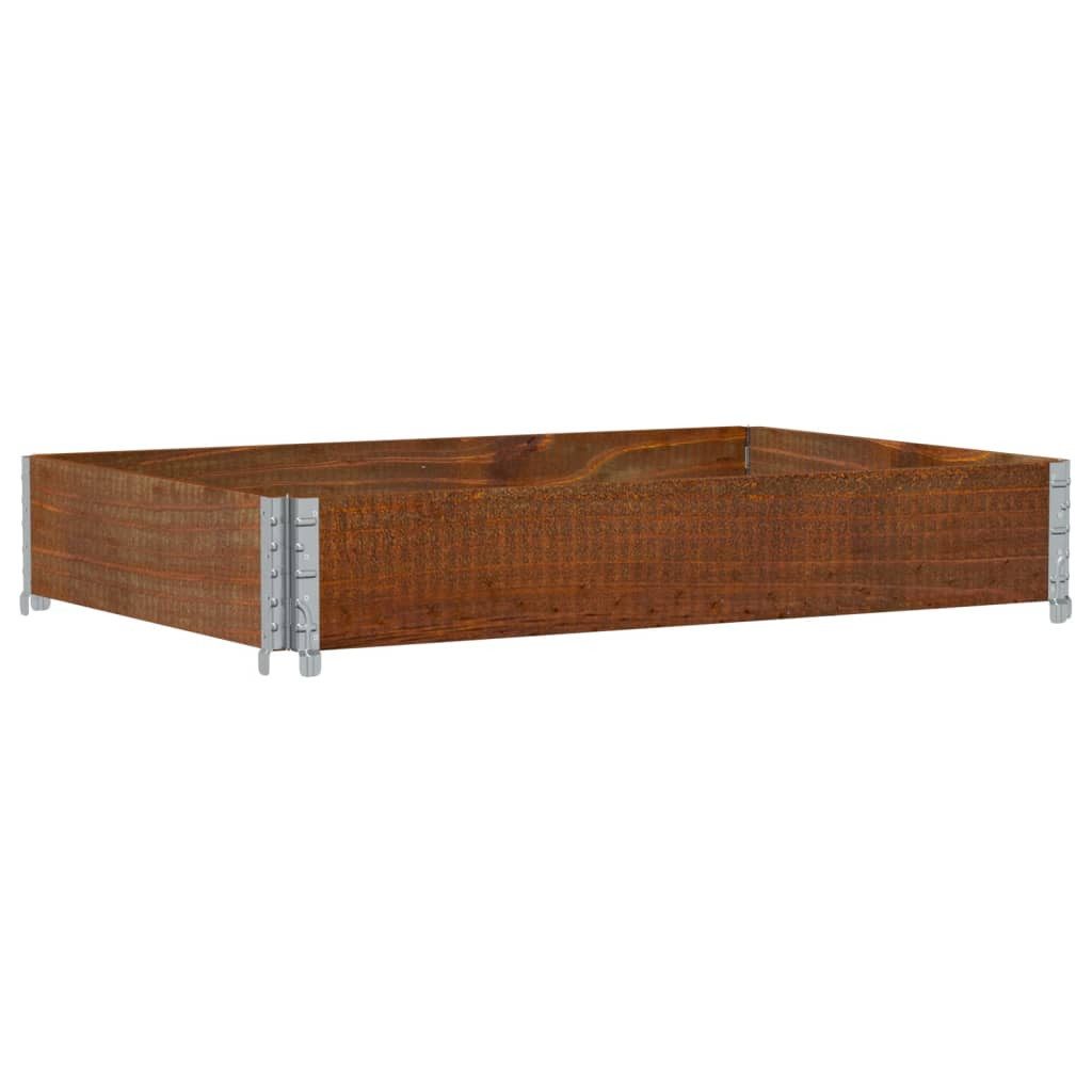 vidaXL Palettenbett Paletten-Aufsatzrahmen Braun 120x80 cm Massivholz Kiefer (1-tlg)