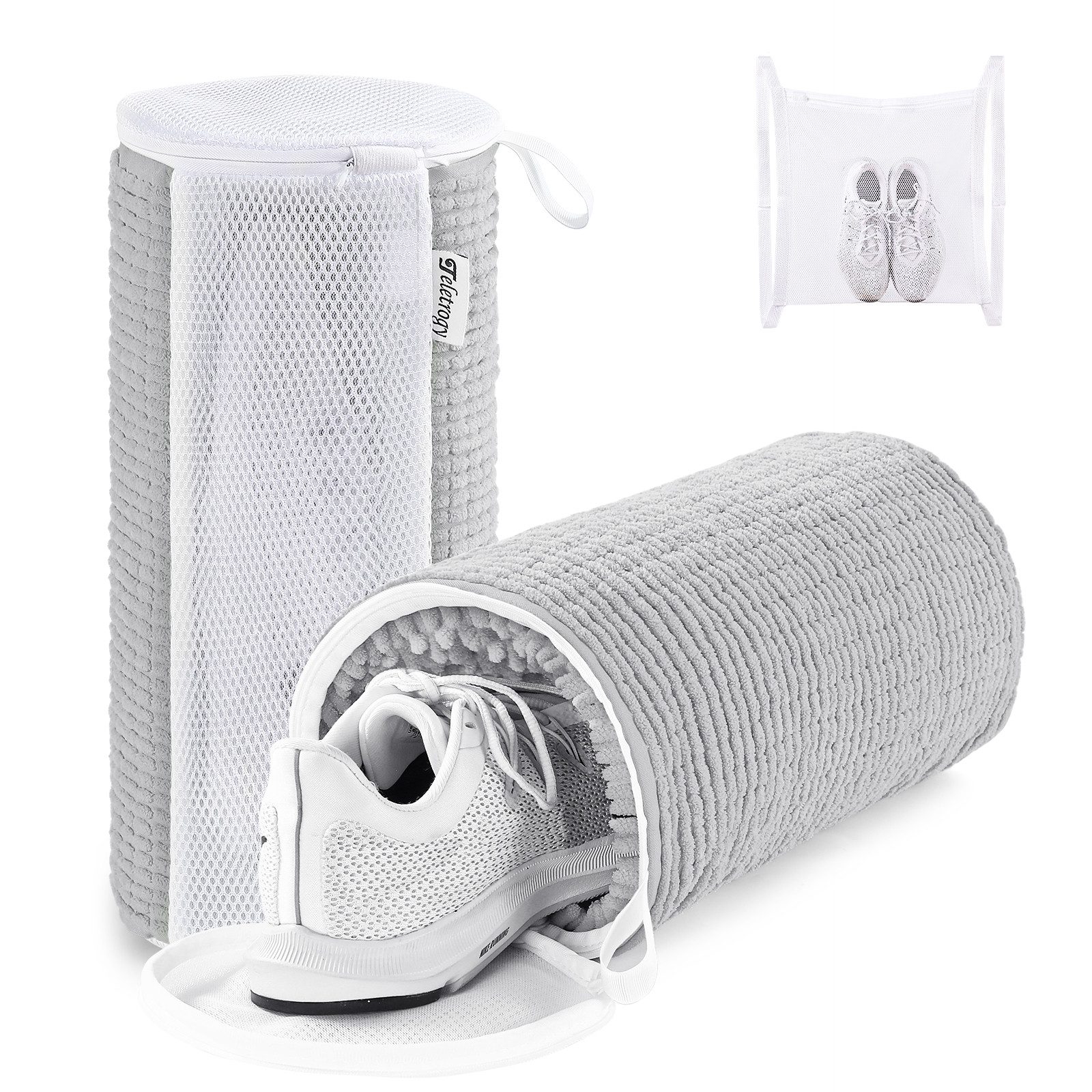 Elegear Wäschenetz Schuhwaschbeutel Waschmaschine, Schuhe Waschbeutel Rundum-Reinigung,(1-St), Wäschesack für Schuhe, Verstecktem Reißverschluss Wiederverwendbarer
