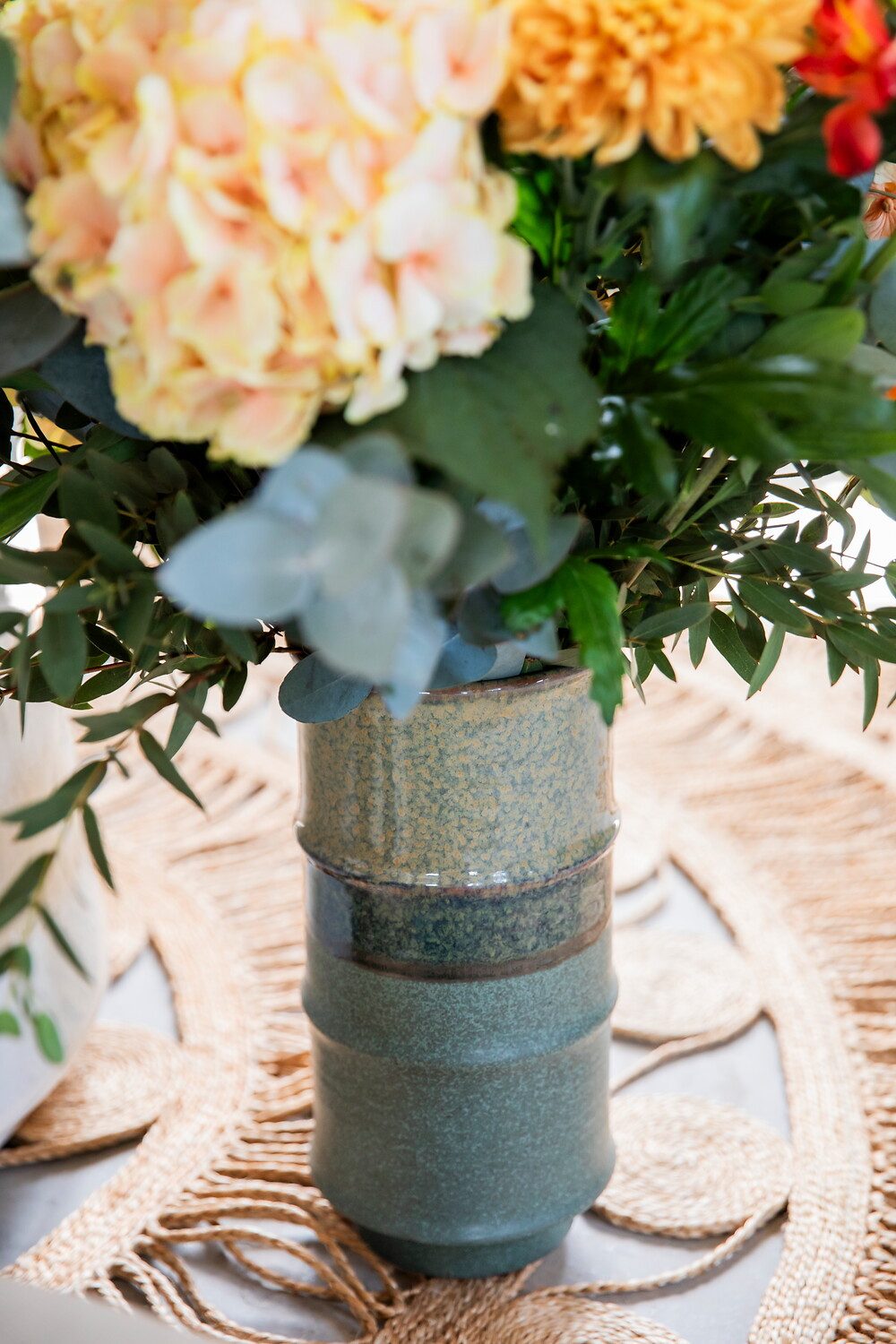 I.GE.A. Dekovase Blumenvase aus Keramik, geriffelt, günstig online kaufen