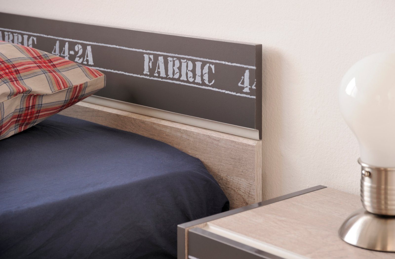 3-teilig, Bettschubkästen Stauraum-Bett Parisot Liegefläche und 90x200 Set Schreibtisch cm), mit Jugendzimmer-Set (Kinderzimmer Fabric,